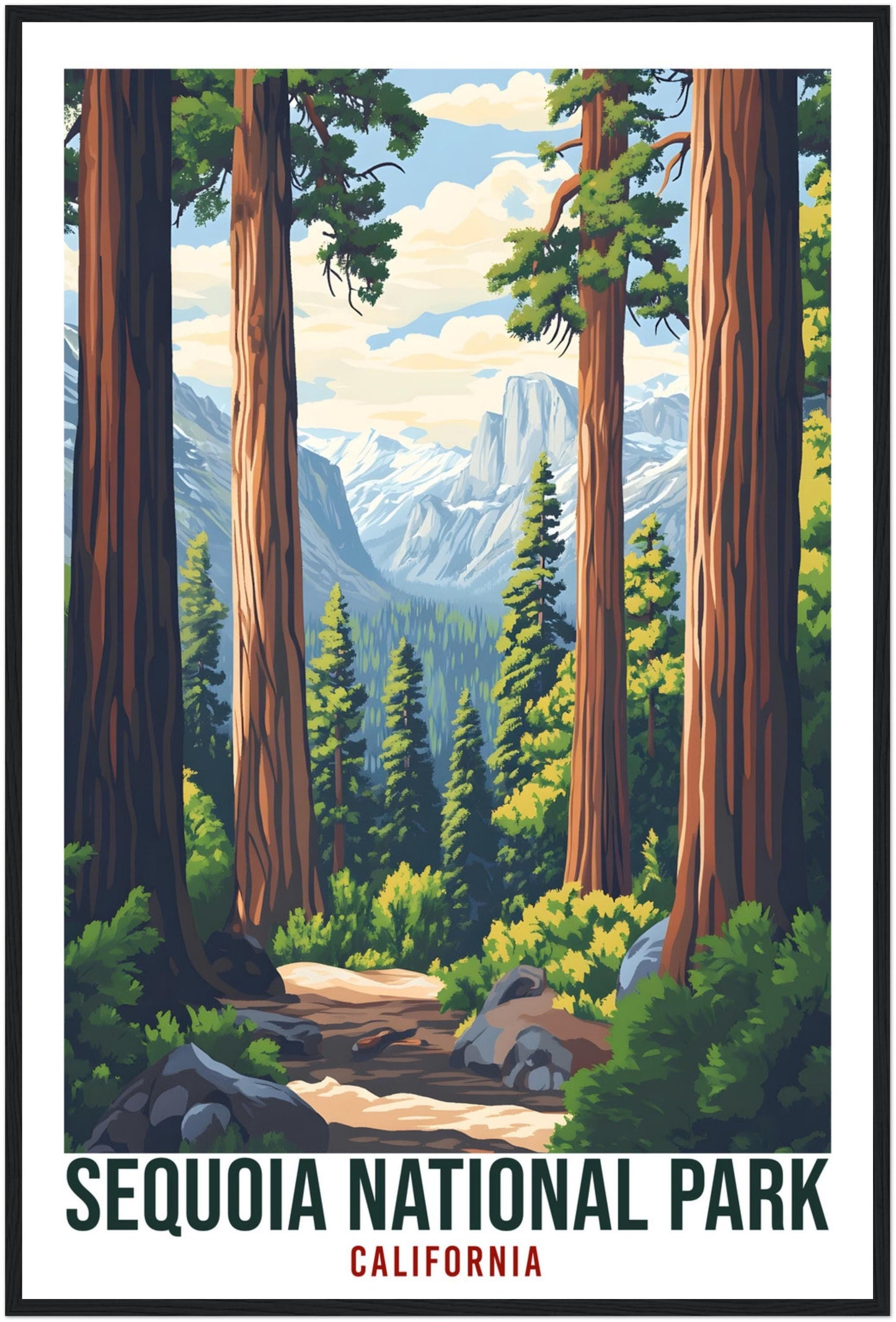Sequoia National Park California USA Travel Print Wall Art Wall Hanging Home Décor Sequoia Park Gift Travel Art USA Artwork Travel Poster