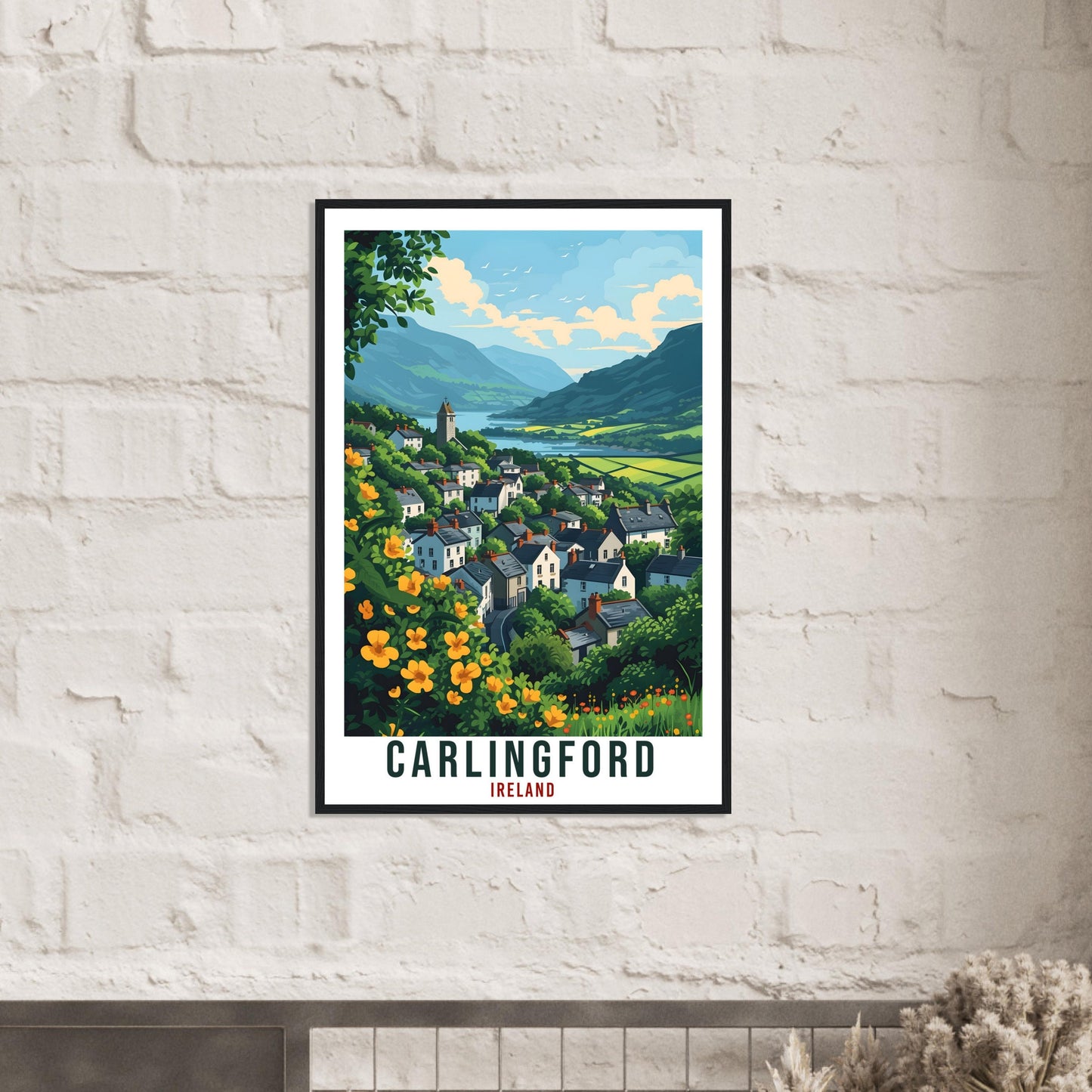 Carlingford Travel Print Ireland Home Decoration Ireland Wall Art Gift Wall Hanging Art Lover Irish Artwork Carlingford Irish Travel Poster