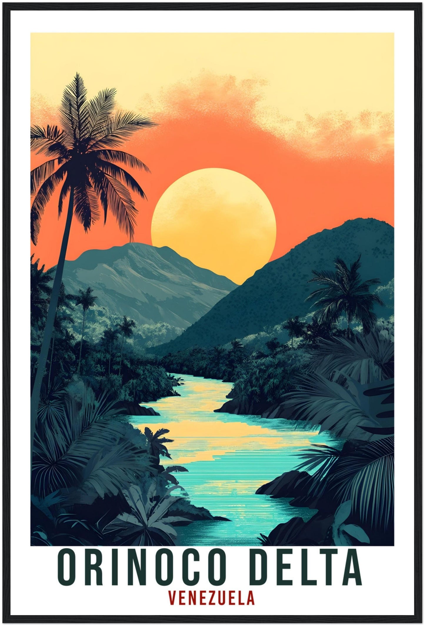 Orinoco Delta Travel Print Venezuela Decor Wall Art Gift Wall Hanging Art Lover Orinoco Delta Venezuelan Artwork Travel Poster Travel Art