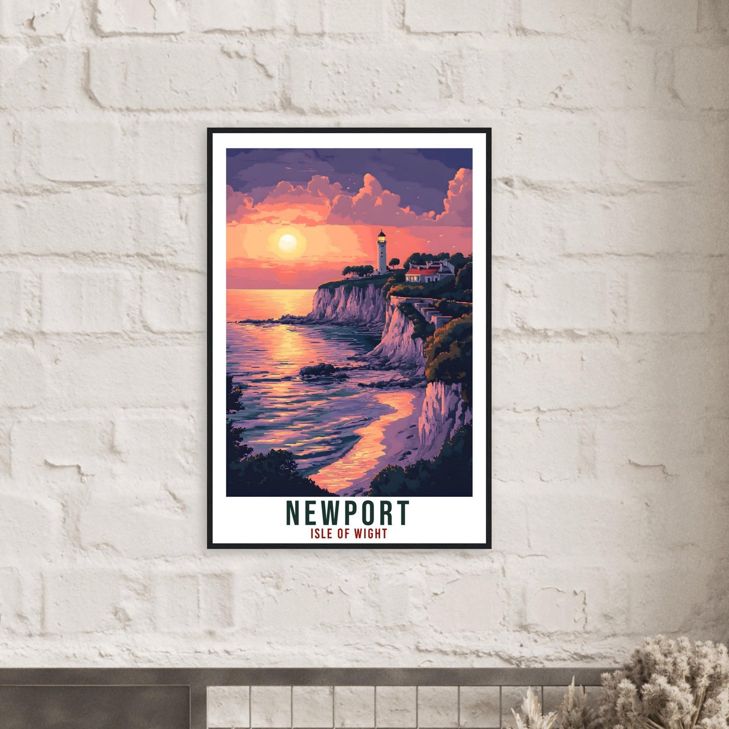 Newport Travel Print Isle Of Wight Decor Newport Wall Art Gift Wall Hanging Art Lover Newport Isle Of Wight Artwork Travel Poster UK Art