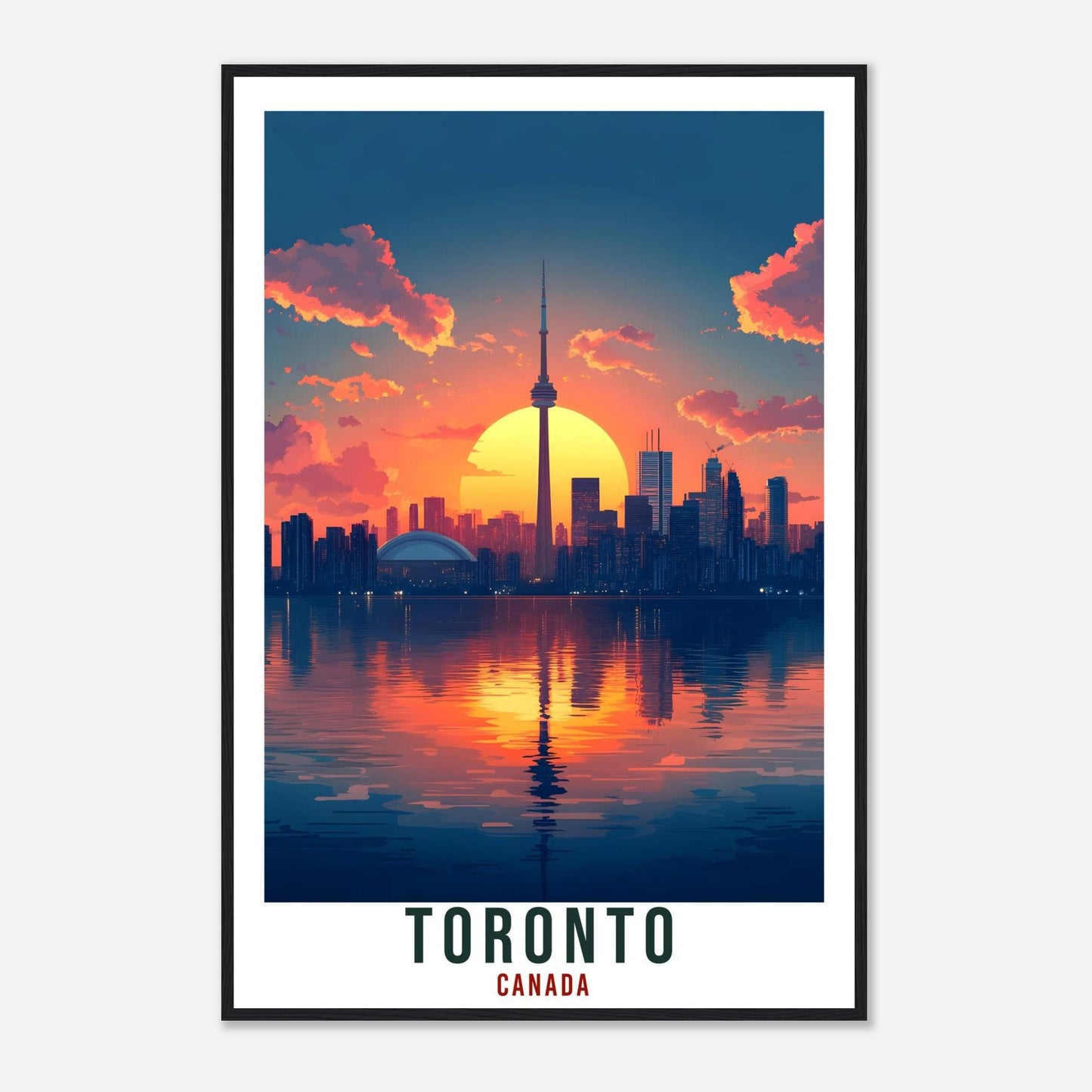 Toronto Travel Print Canada Home Decor Toronto Wall Art Gift Wall Hanging Art Lover Toronto Canadian Artwork Travel Poster Ontario Artwork