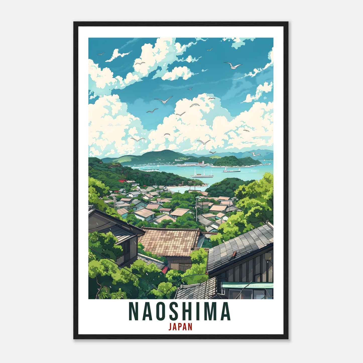 Naoshima Travel Print Japan Home Decoration Wall Art Gift Wall Hanging Art Lover Japanese Artwork Japan Naoshima Travel Poster Decor Print