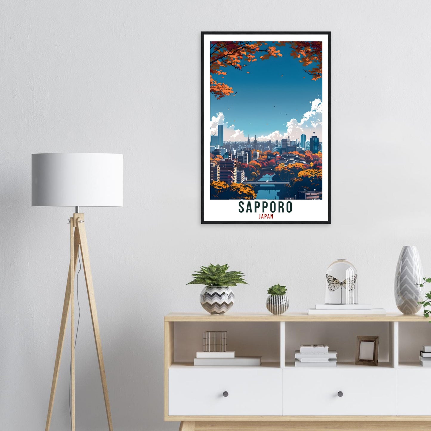 Sapporo Travel Print Japan Home Decoration Wall Art Gift Wall Hanging Art Lover Japanese Artwork Japan Sapporo Travel Poster City Print