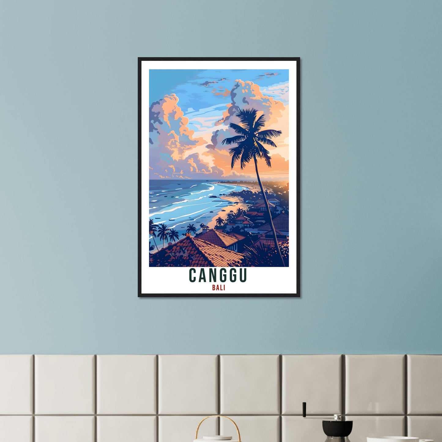Canggu Bali Travel Print Bali Wall Art Wall Hanging Home Décor Canggu Gift Landmark Artwork Travel Art Lover Indonesia Canggu Travel Poster