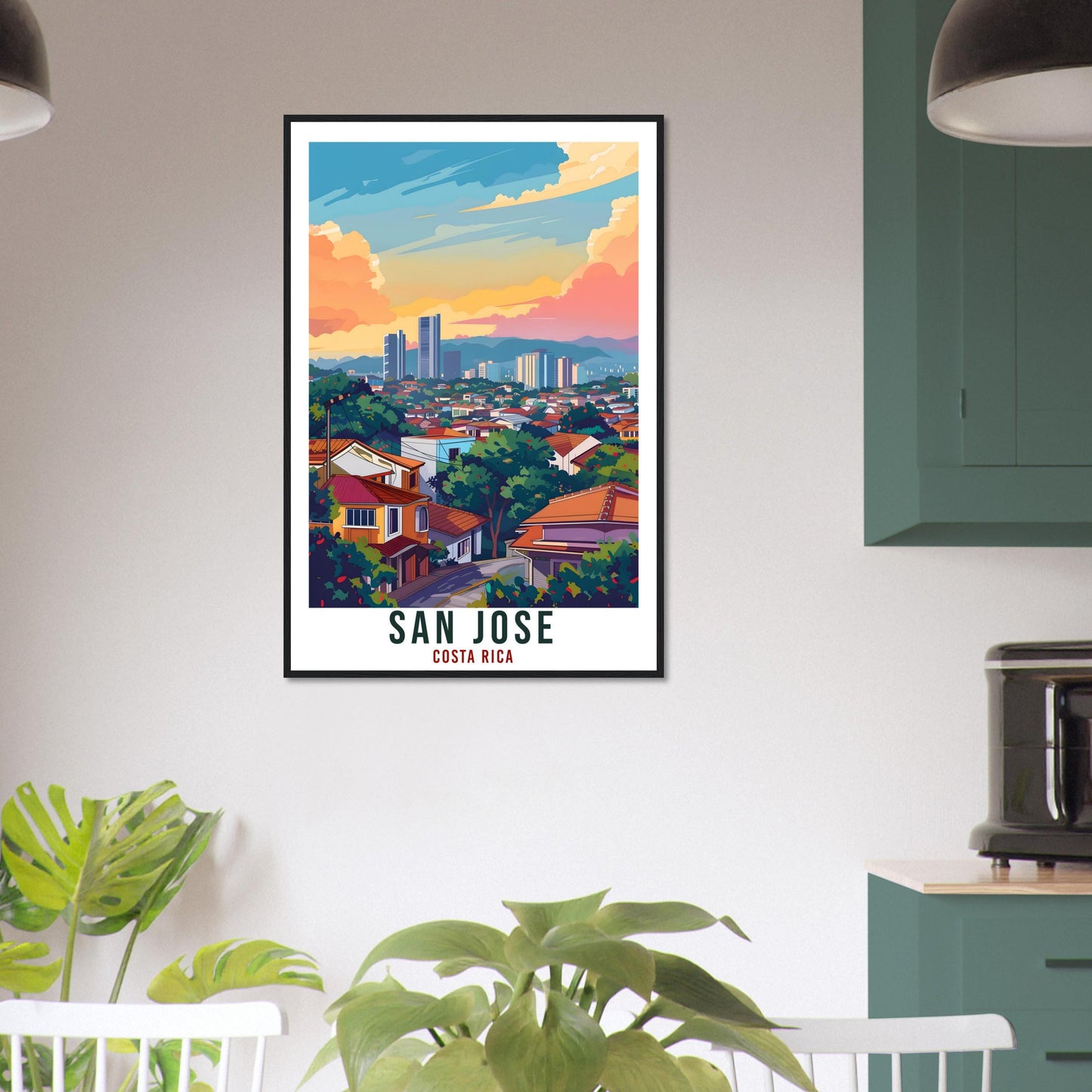 San Jose Costa Rica Travel Print Wall Art Wall Hanging Home Décor San Jose Gift Wall Art Artwork Travel Art Costa Rica City Travel Poster