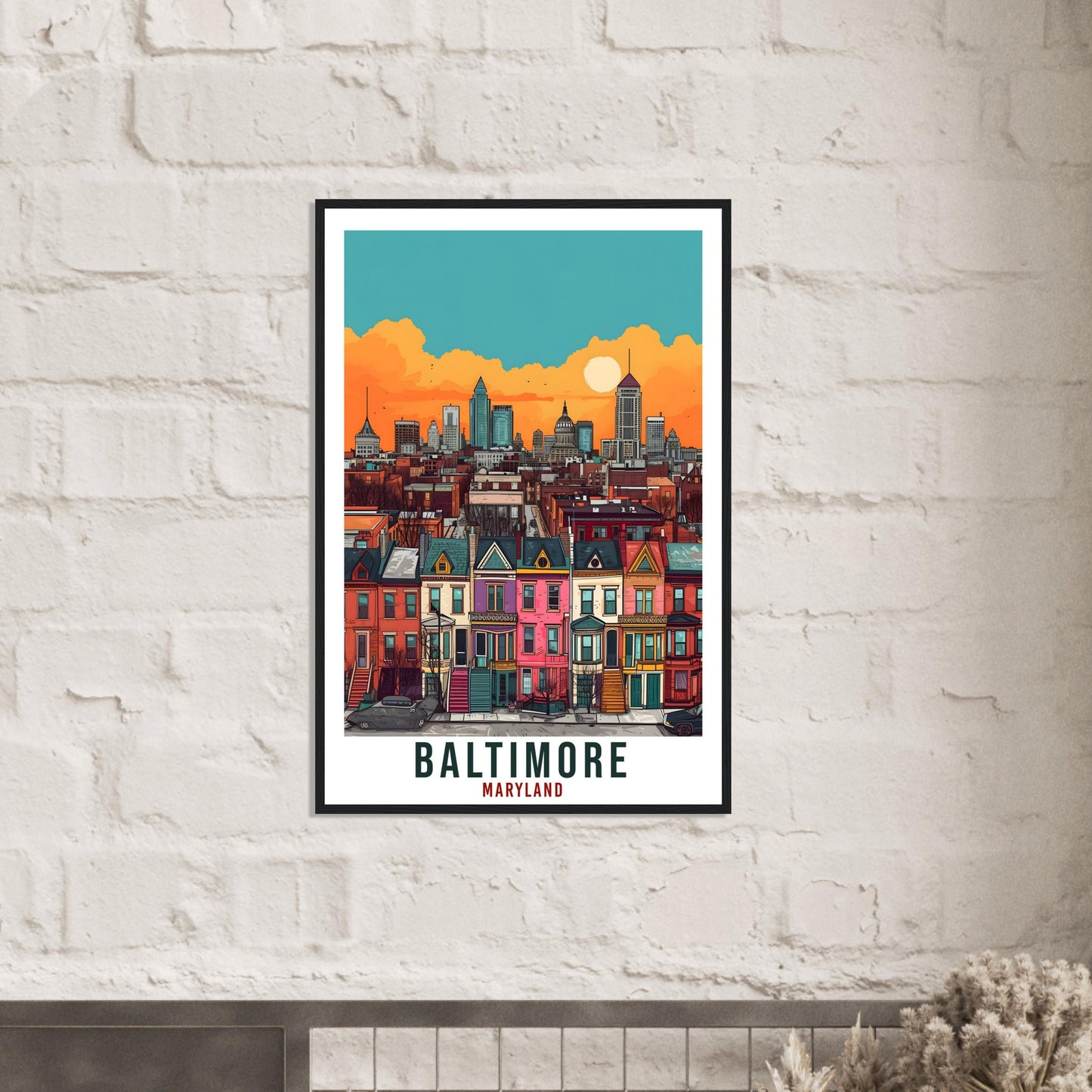 Baltimore Travel Print Maryland Home Decoration USA City Wall Art Gift Wall Hanging Art Lover Maryland Artwork Baltimore Travel Poster