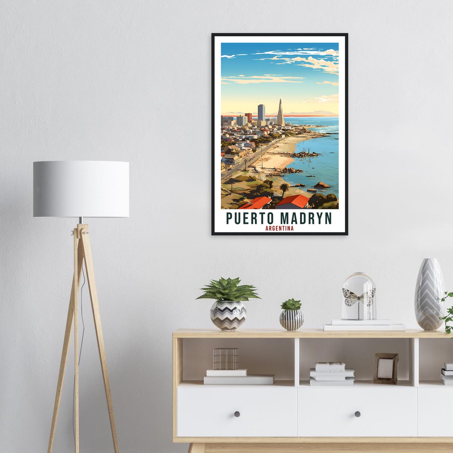 Puerto Madryn Travel Print Wall Art Puerto Madryn Argentina City Landscape Artwork Madryn Argentina Art Gift Madryn Travel Poster Home Decor