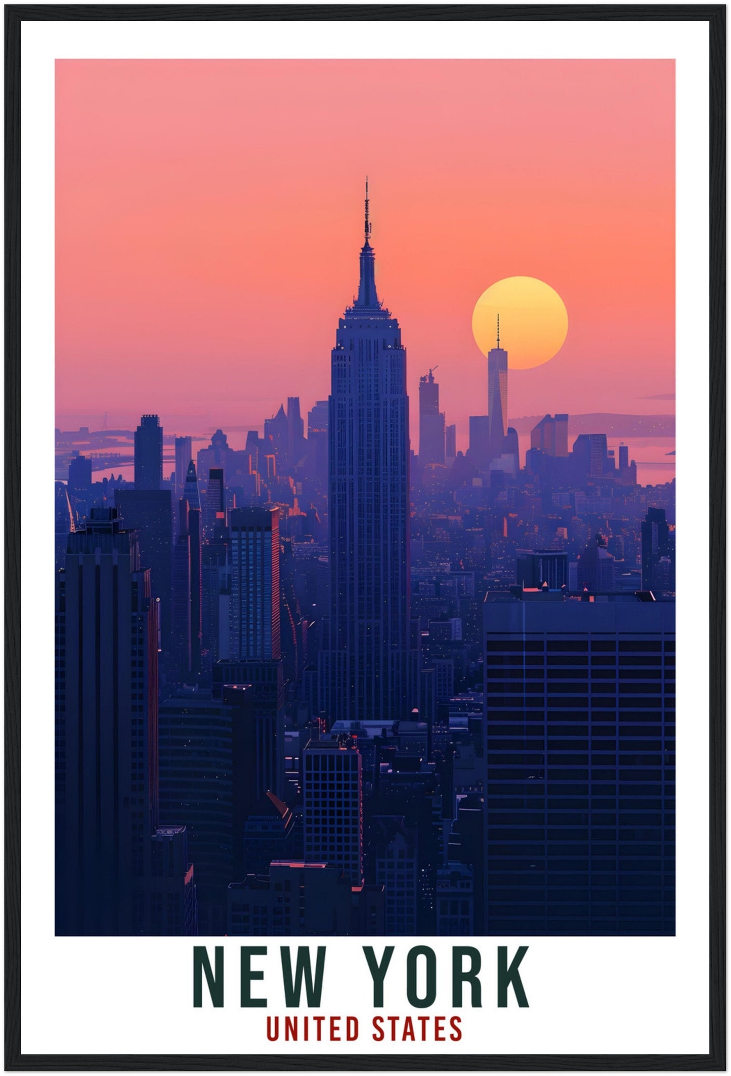 New York City Travel Print United States Home Decoration USA City Wall Art Gift Wall Hanging Art Lover NYC Artwork New York Travel Poster