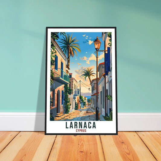 Larnaca Cyprus Travel Print Larnaca Wall Art Wall Hanging Home Décor Larnaca Gift Cyprus Landmark Artwork Gift Cyprus Holiday Travel Poster