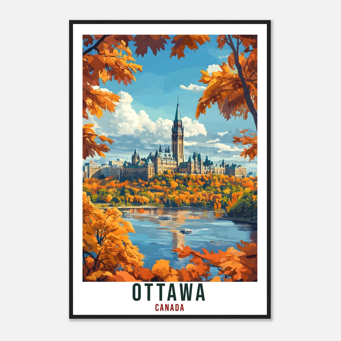 Ottawa Travel Print Canada Home Decor Ottawa Wall Art Gift Wall Hanging Art Lover Ottawa Canadian Artwork Travel Poster Ontario Artwork