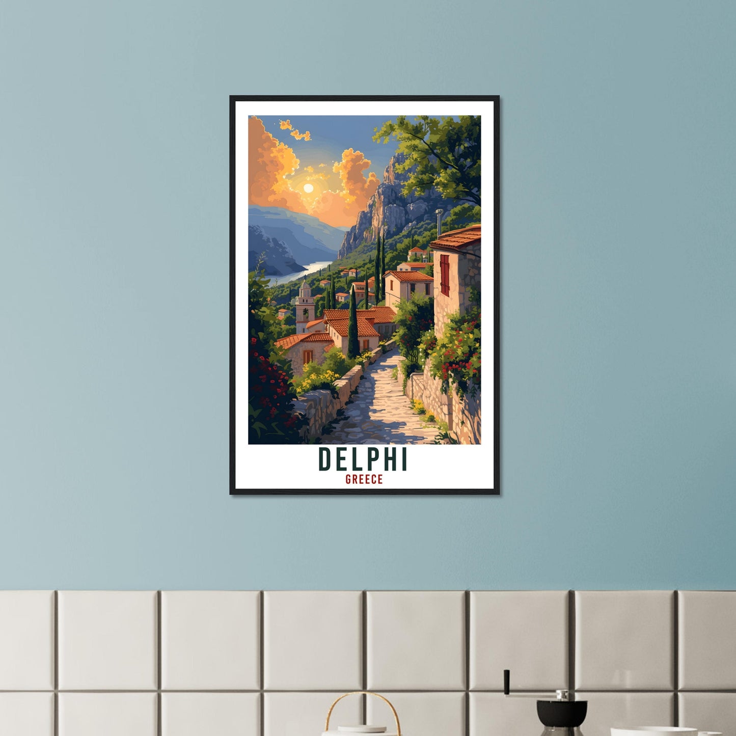 Delphi Travel Print Greece Home Decoration Delphi Greek Gift Wall Art Gift Wall Hanging Art Lover Greece Artwork Delphi Travel Poster