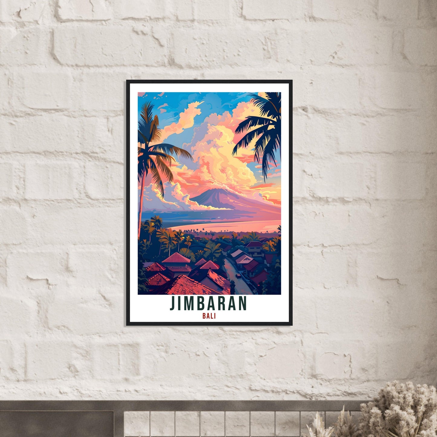 Jimbaran Bali Travel Print Bali Wall Art Wall Hanging Home Décor Jimbaran Gift Landmark Artwork Travel Art Indonesia Jimbaran Travel Poster