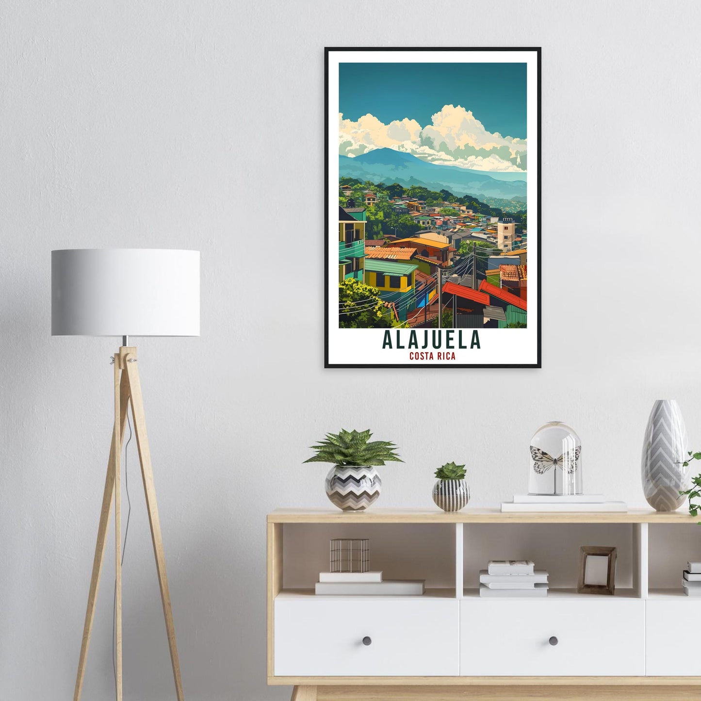 Alajuela Costa Rica Travel Print Wall Art Wall Hanging Home Décor Alajuela Gift Landmark Artwork Travel Art Costa Rica City Travel Poster