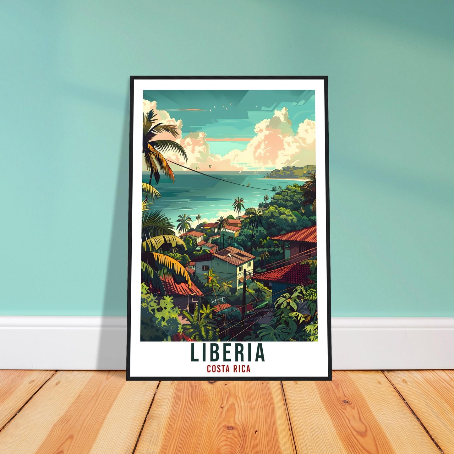 Liberia Costa Rica Travel Print Wall Art Wall Hanging Home Décor Liberia Gift Wall Art Artwork City Travel Art Costa Rica Travel Poster