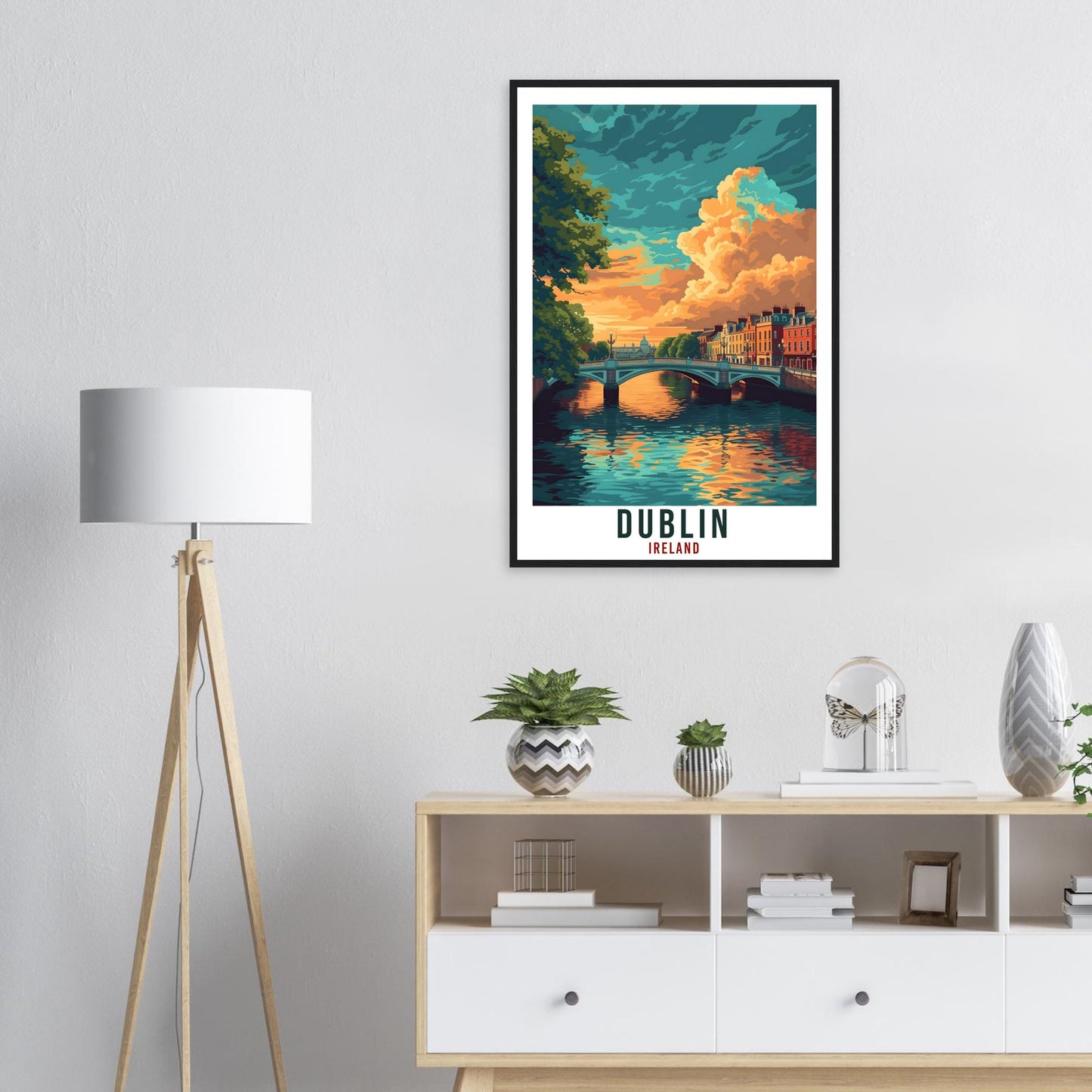 Dublin Travel Print Ireland Home Decoration Irish Dublin Wall Art Gift Wall Hanging Art Lover Irish Artwork Ireland Dublin Travel Poster