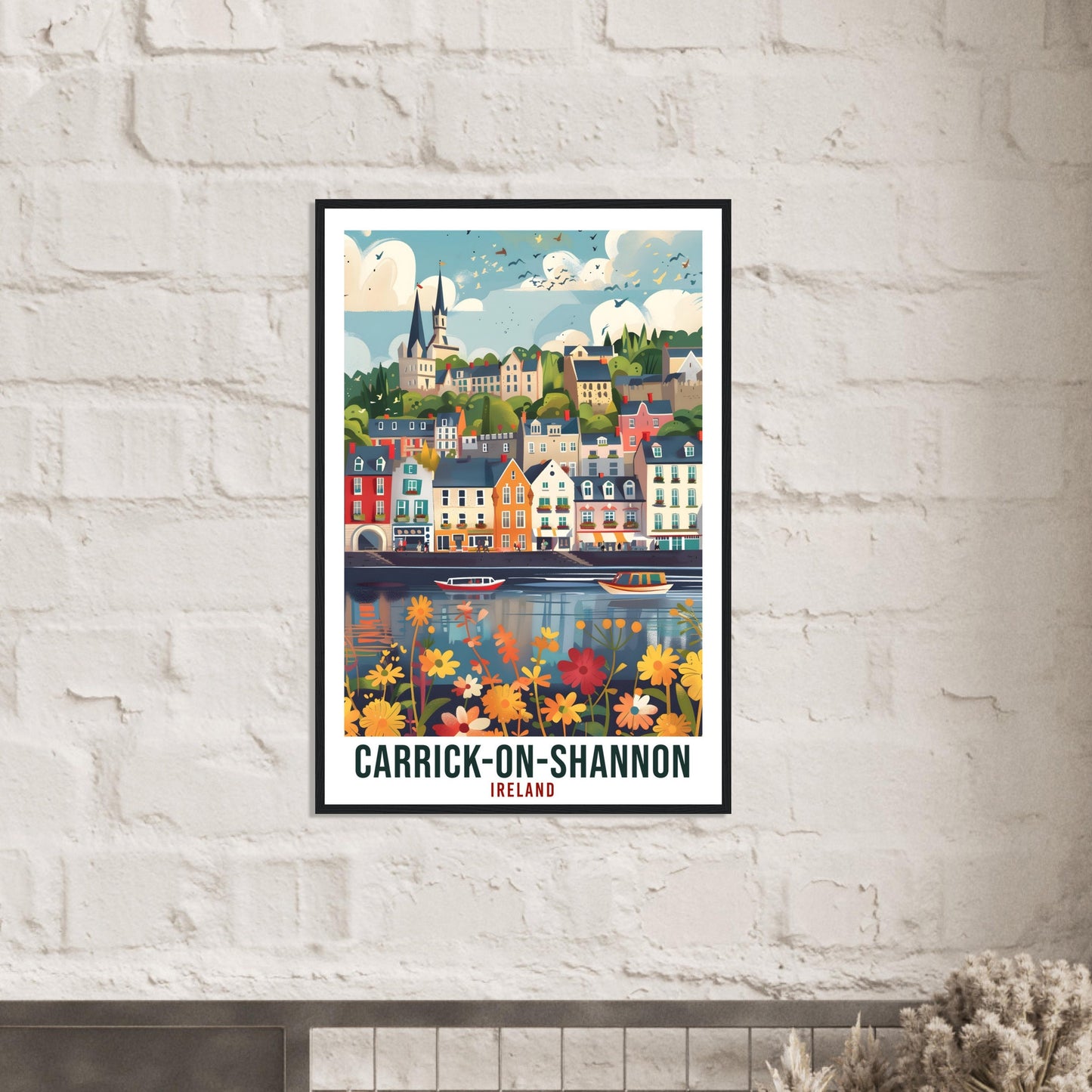 Carrick-On-Shannon Travel Print Ireland Wall Art Wall Hanging Home Living Décor Art Lovers Gift Irish Artwork Gift Ireland Travel Poster