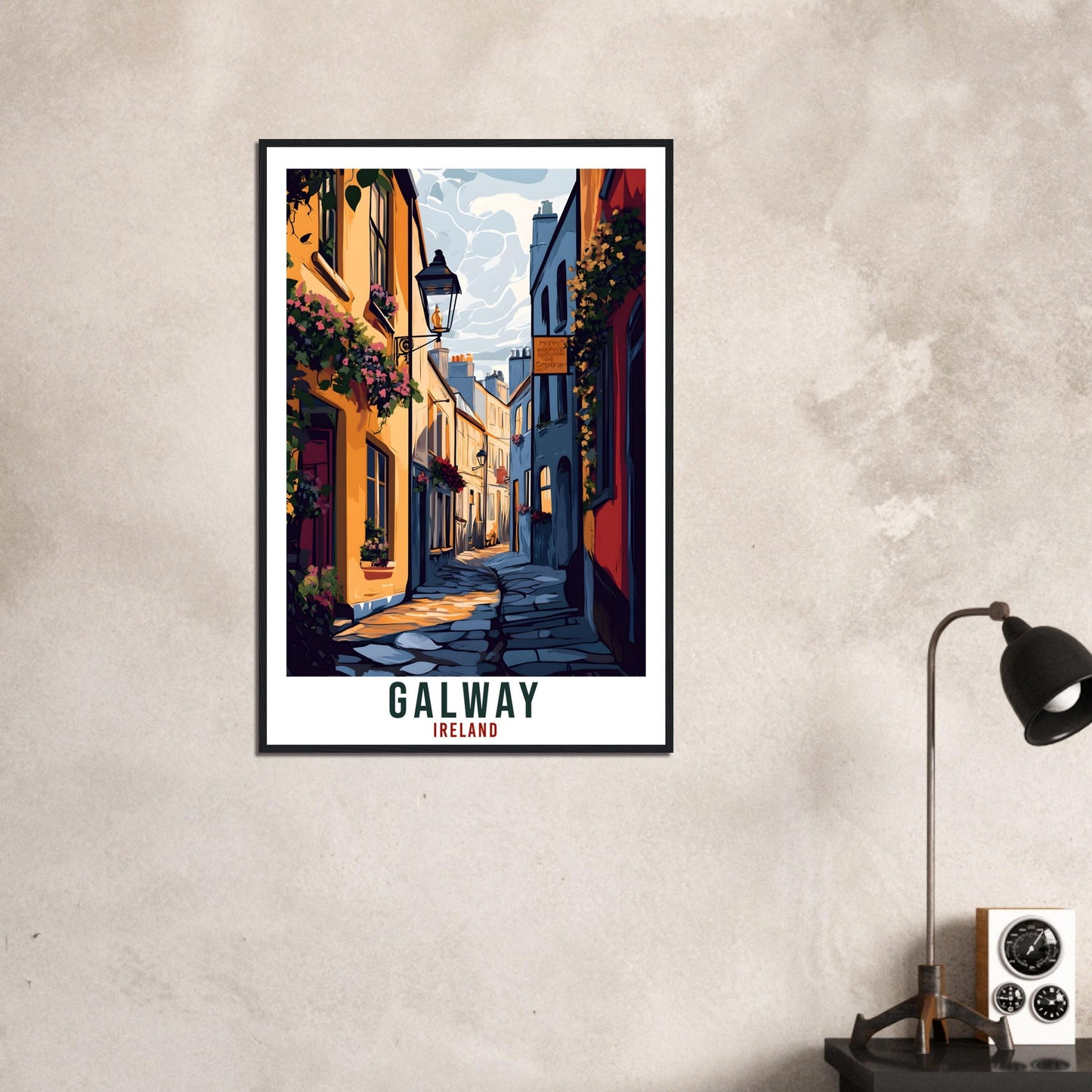 Galway Travel Print Ireland Home Decor Galway Wall Art Gift Wall Hanging Art Lover Galway Irish Artwork Travel Poster Ireland Travel Art