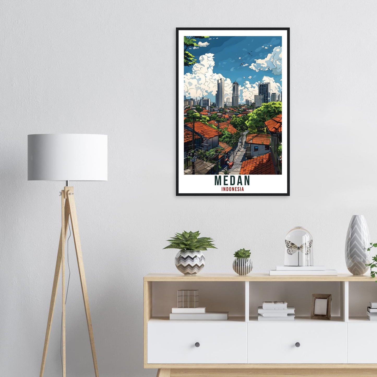 Medan Travel Print Bali Wall Art Wall Hanging Home Décor Medan Gift Landmark Artwork Travel Art Lover Indonesia Medan Travel Poster