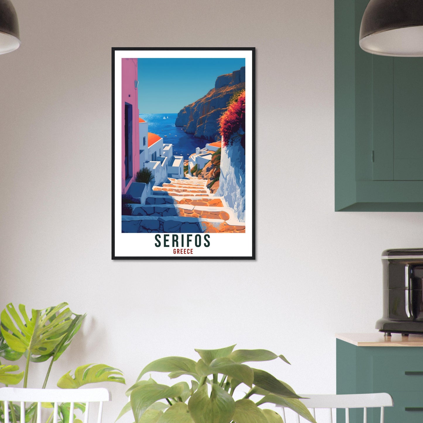 Serifos Travel Print Greece Home Decoration Serifos Greek Island Wall Art Gift Wall Hanging Art Lover Greece Artwork Serifos Travel Poster