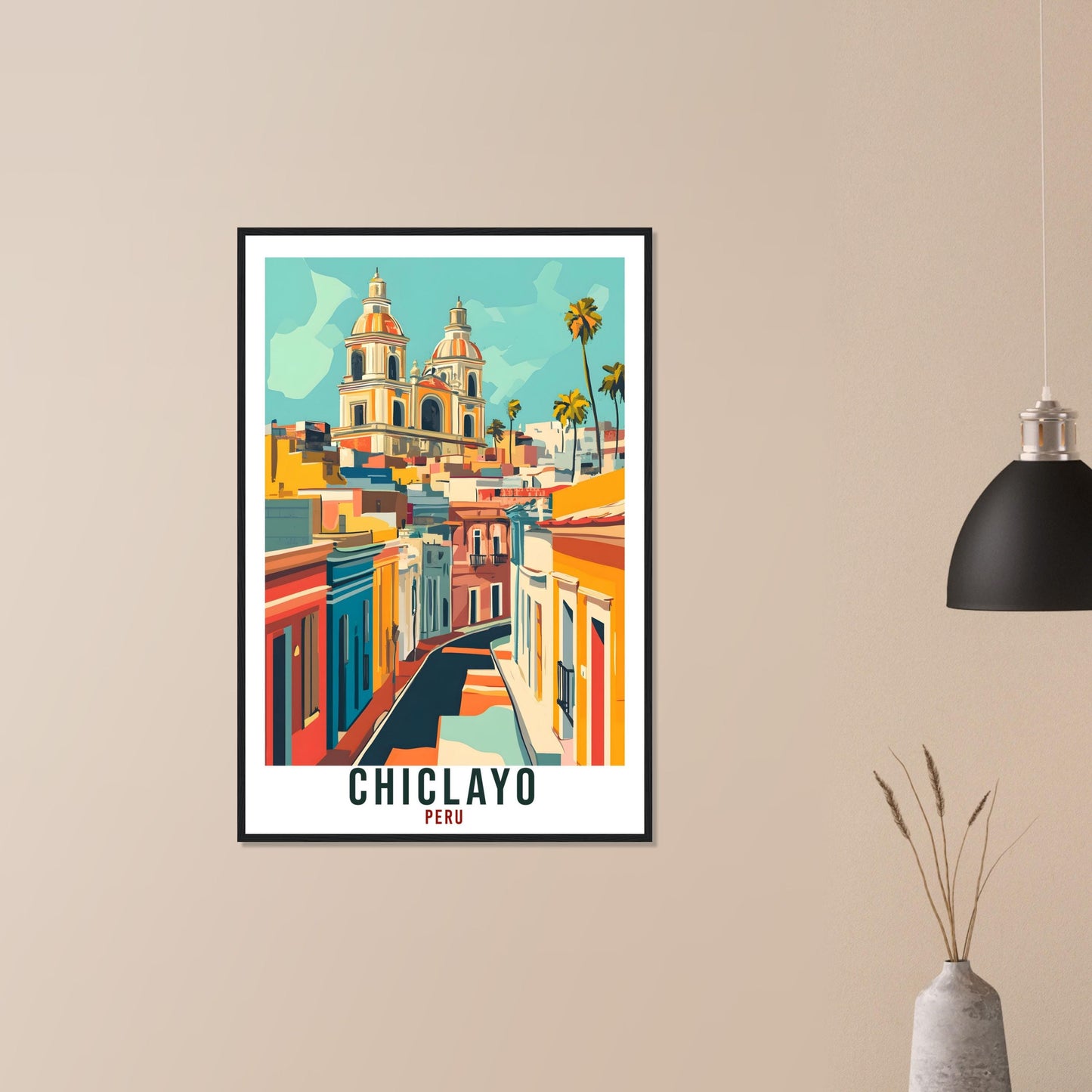Chiclayo Travel Print Peru Home Decor Chiclayo Wall Art Gift Wall Hanging Art Lover Chiclayo Peruvian Artwork Travel Poster Travel Art Gift