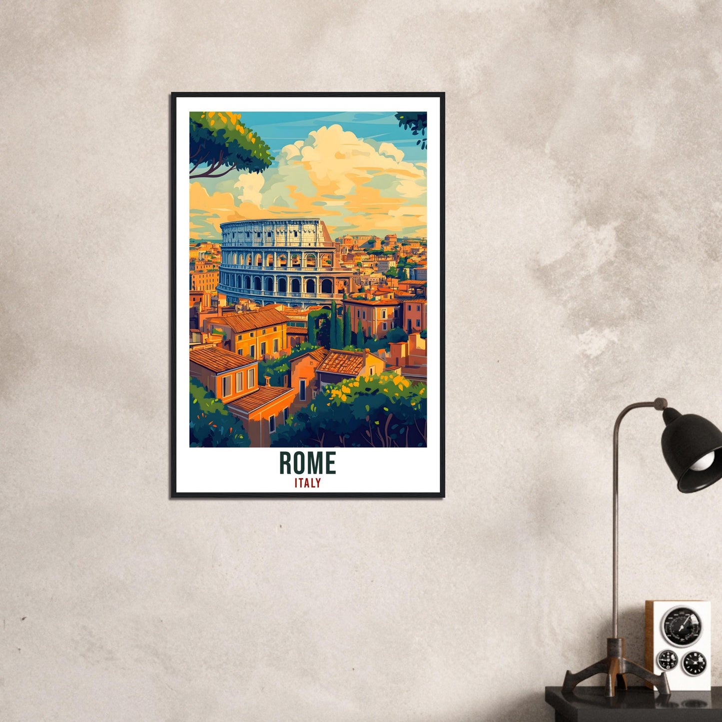 Rome Travel Print Italy Home Decor Rome Skyline Wall Art Gift Wall Hanging Art Lover Rome Italy Artwork Travel Poster Italian Travel Art