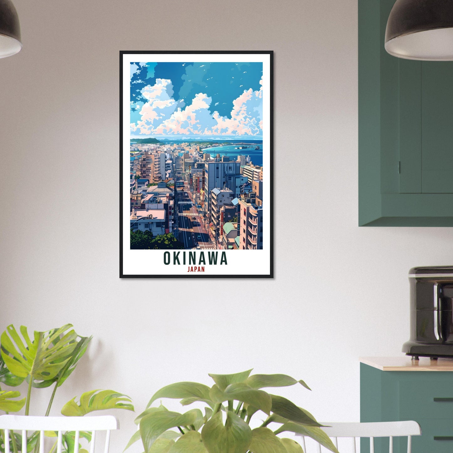 Okinawa Travel Poster Japan Home Decoration Wall Art Gift Wall Hanging Art Lover Japanese Artwork Japan Okinawa Travel Print Cityscape Print