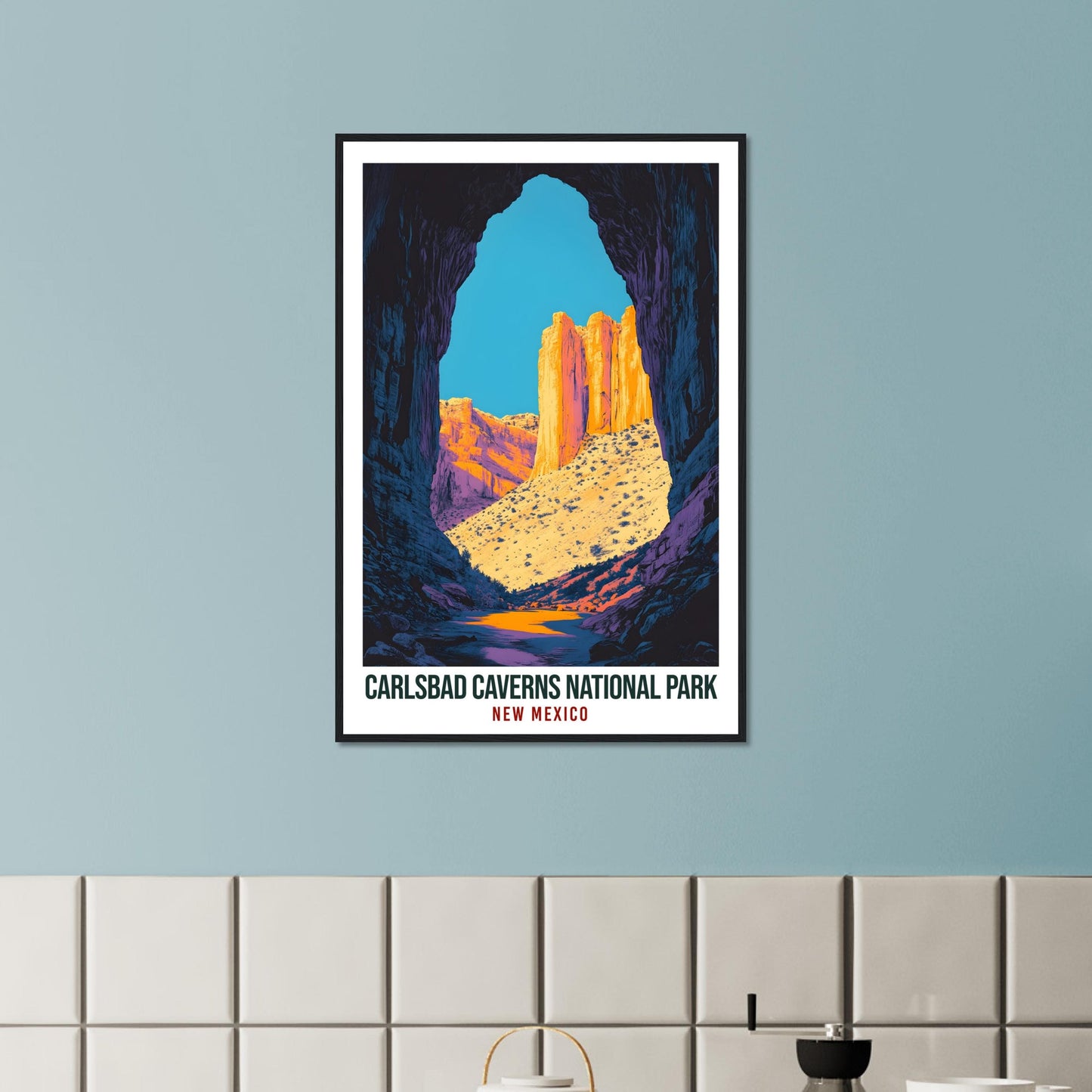 Carlsbad Caverns National Park New Mexico USA Travel Print Wall Art Wall Hanging Carlsbad Caverns Gift Travel Art USA Artwork Travel Poster