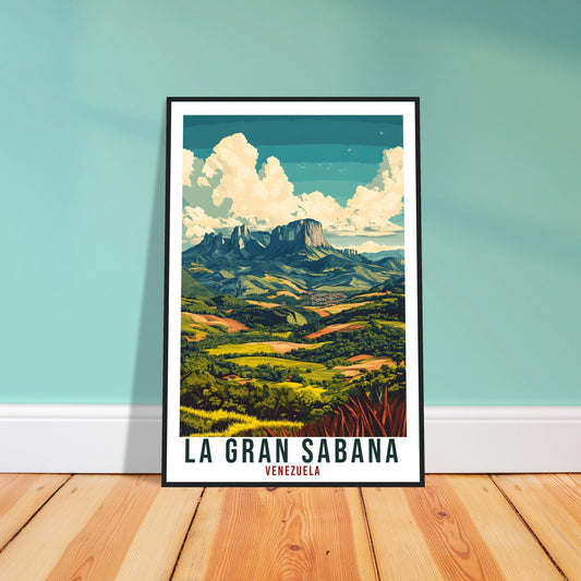 La Gran Sabana Travel Print Venezuela Decor Wall Art Gift Wall Hanging Art Lover La Gran Sabana Venezuelan Artwork Travel Poster Travel Art