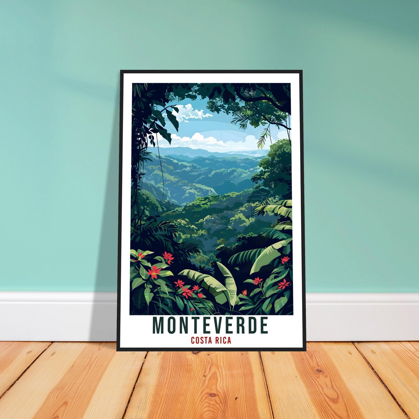 Monteverde Costa Rica Travel Print Wall Art Wall Hanging Home Décor Monteverde Gift Wall Art Travel Artwork Costa Rica City Travel Poster