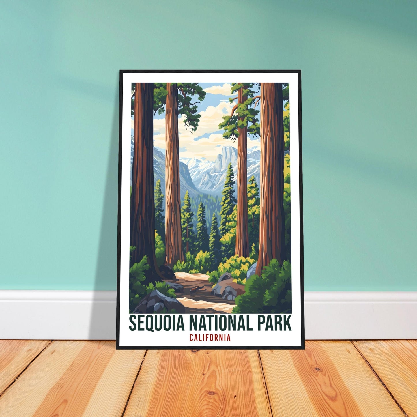 Sequoia National Park California USA Travel Print Wall Art Wall Hanging Home Décor Sequoia Park Gift Travel Art USA Artwork Travel Poster