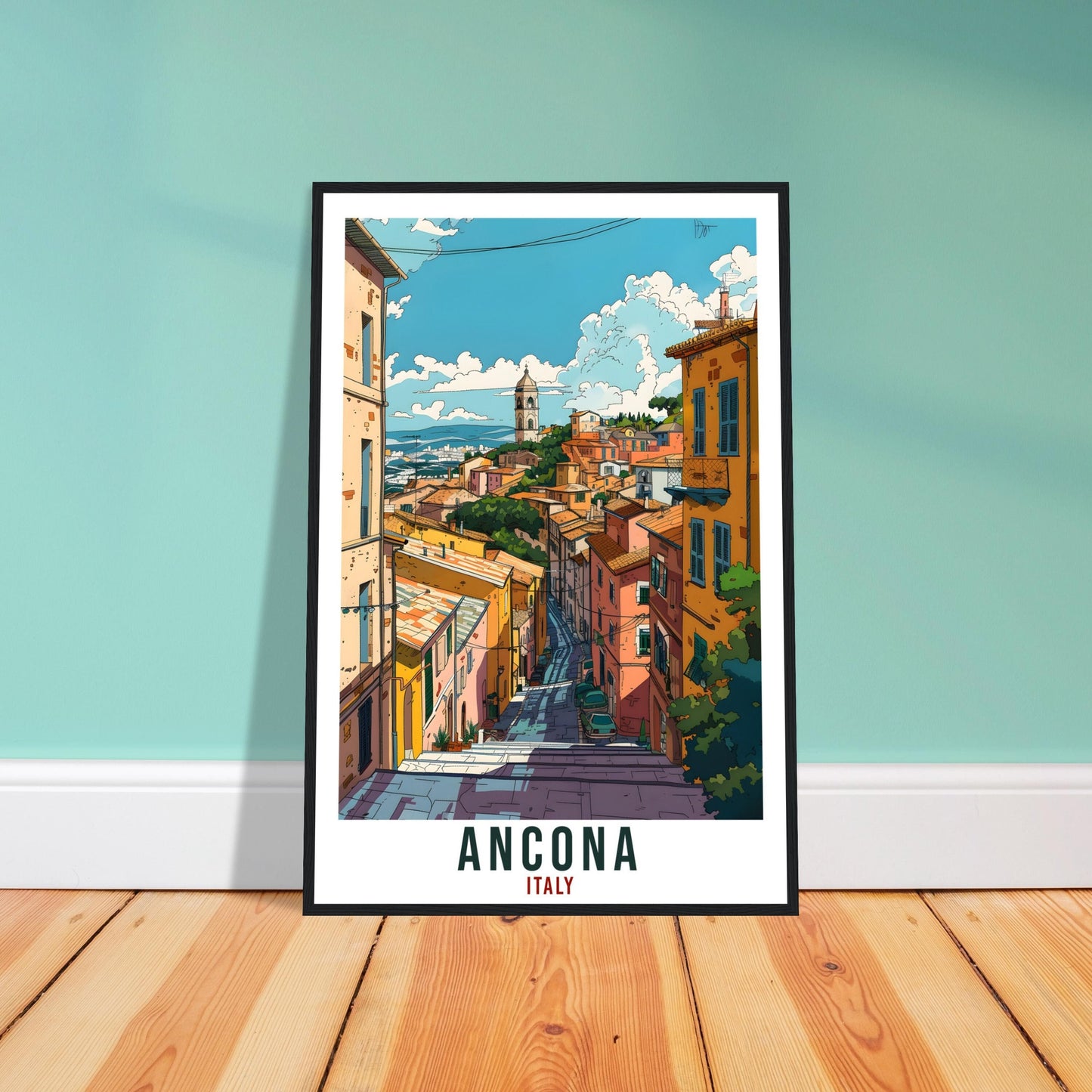 Ancona Travel Print Italy Wall Art Wall Hanging Home Living Décor Ancona Gift Art Lovers Gift Italy Artwork Gift Italian Travel Poster
