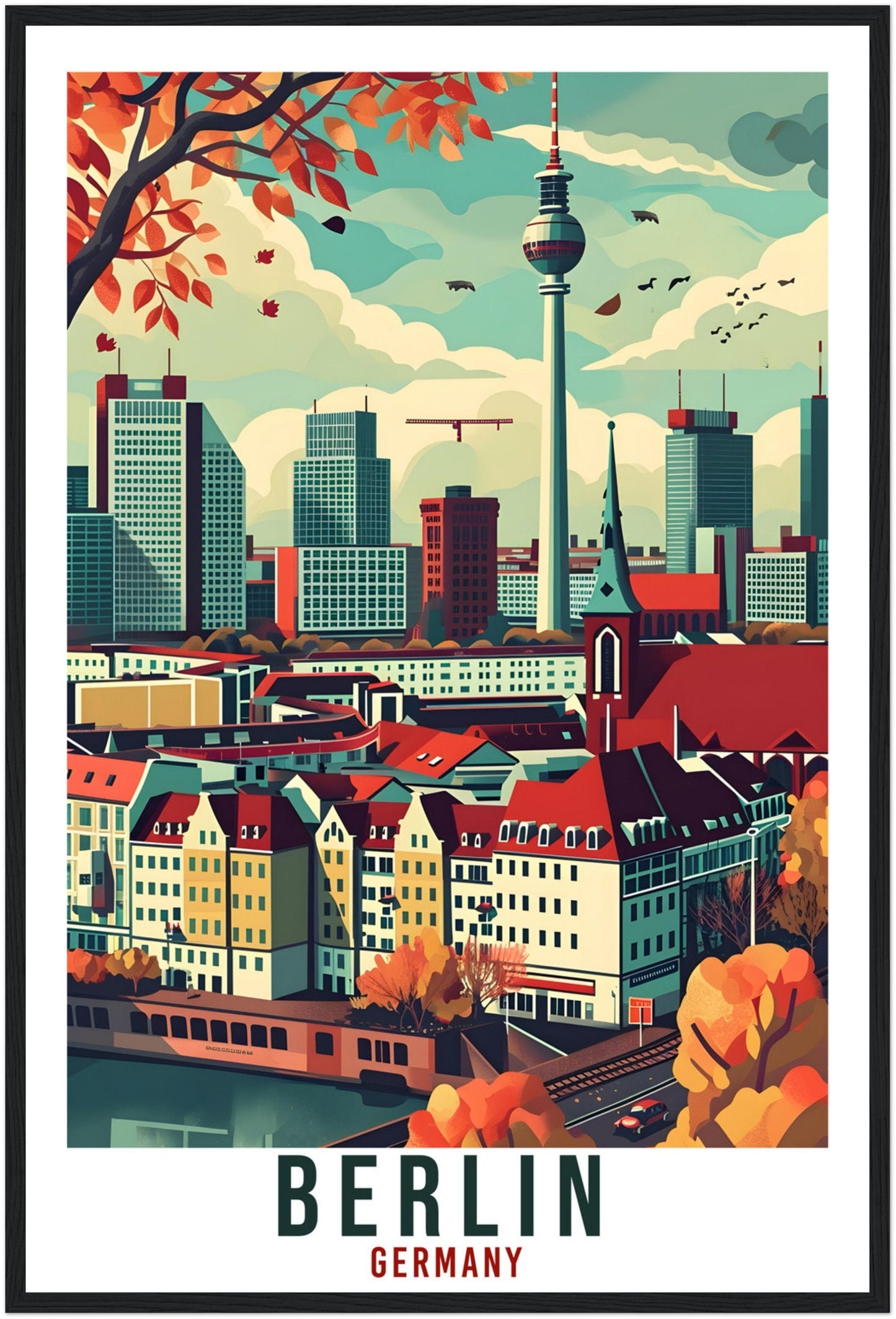 Berlin Travel Print Wall Art Berlin Germany Wall Hanging Artwork Berlin Art Gifts Berlin Travel Poster Germany Home Decor Art Lovers Gift