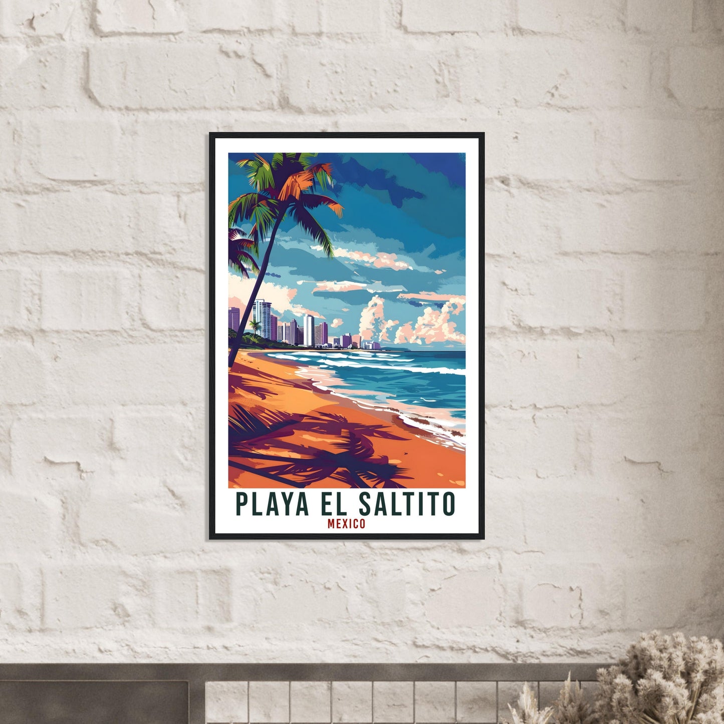 Playa El Saltito Mexico Travel Print Mexico Wall Art Wall Hanging Home Décor Playa Saltito Gift Mexico Artwork South America Travel Poster