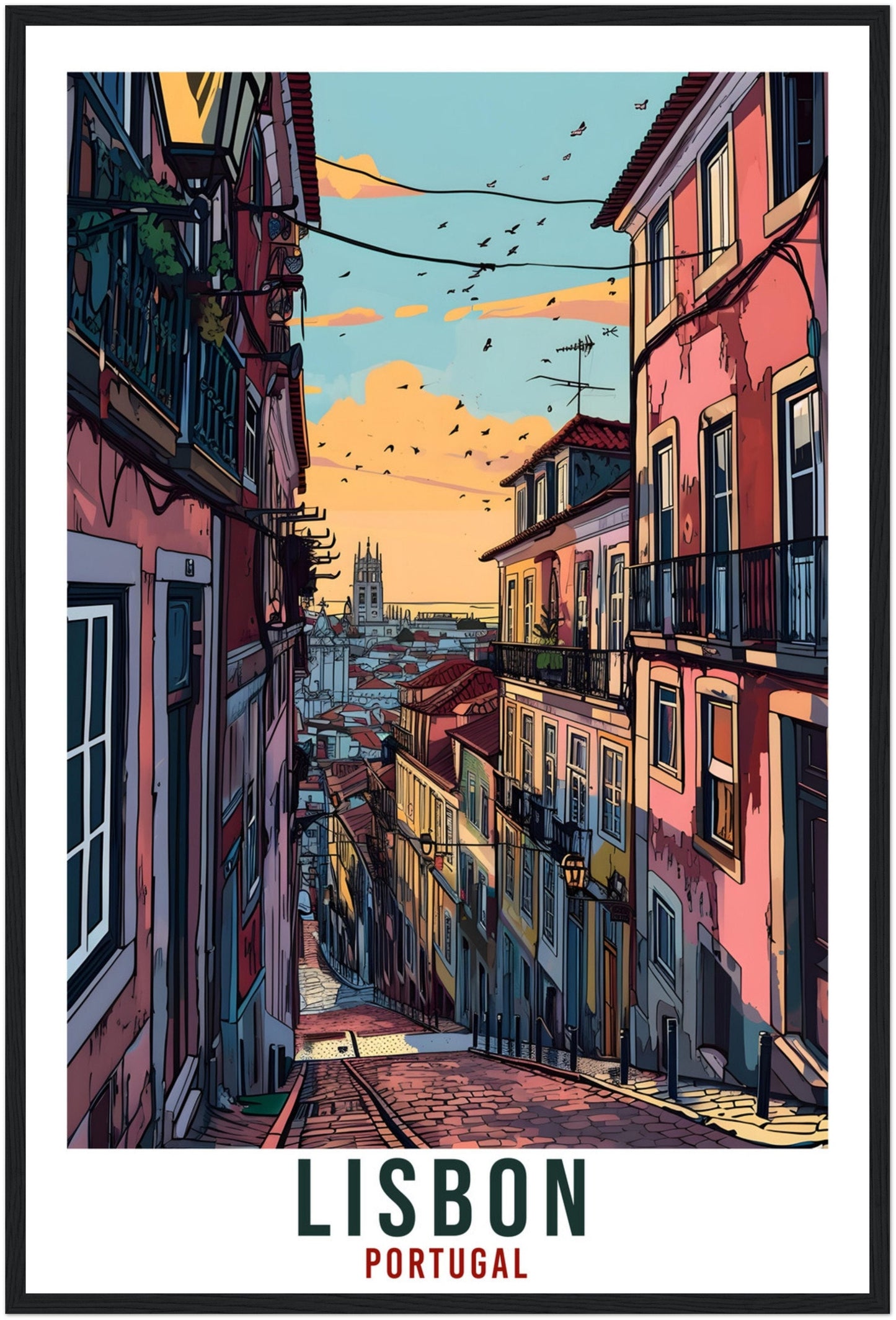 Lisbon Travel Print Wall Art Lisbon Portugal Wall Hanging Artwork Lisbon Art Gifts LisbonTravel Poster Portugal Home Decor Art Lovers Gift