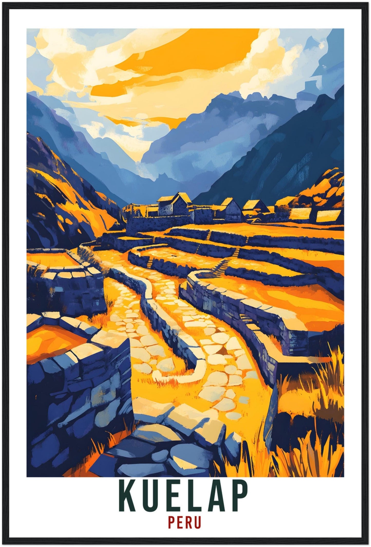 Kuelap Travel Print Peru Home Decor Kuelap Wall Art Gift Wall Hanging Art Lover Kuelap Peruvian Artwork Travel Poster Kuelap Peru Travel Art