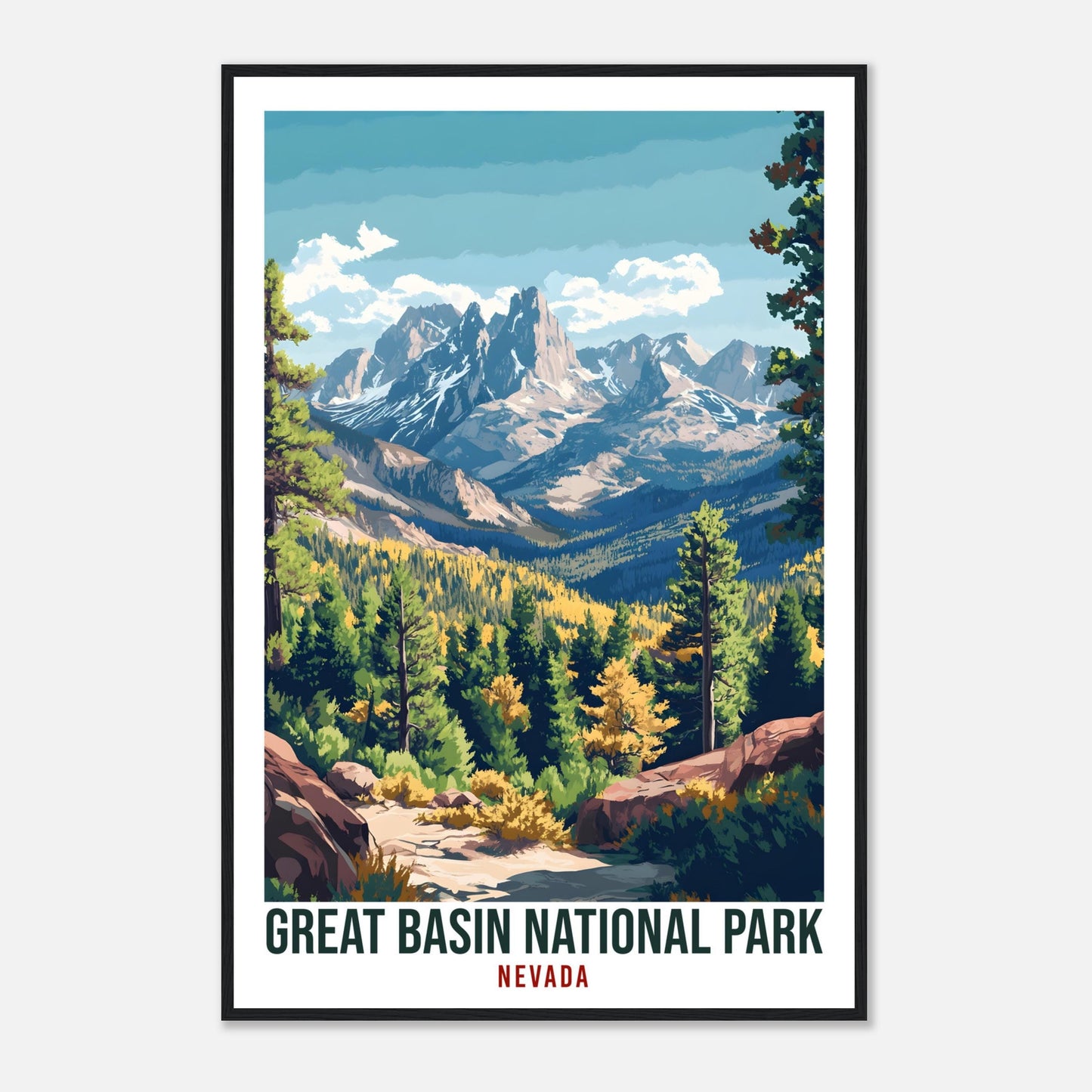 Great Basin National Park Nevada USA Travel Print Wall Art Wall Hanging Home Décor Great Basin Gift Travel Art USA Artwork Travel Poster