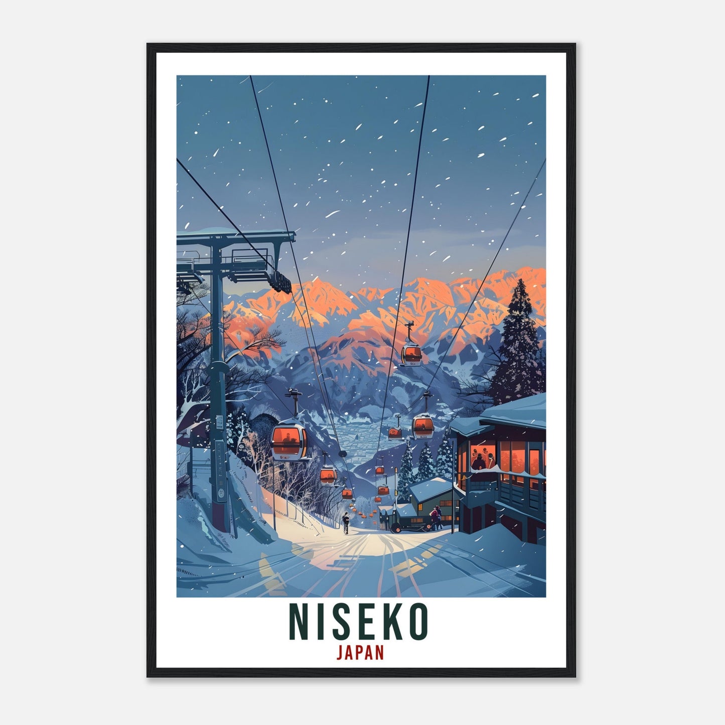 Niseko Travel Print Japan Home Decoration Wall Art Gift Wall Hanging Art Lover Japanese Artwork Japan Niseko Travel Poster Ski Resort Print