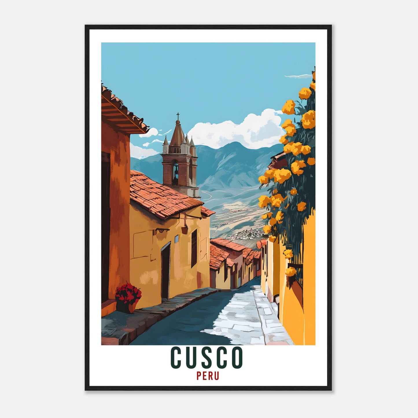 Cusco Travel Poster Peru Home Decor Cusco Wall Art Gift Wall Hanging Art Lover Cusco Peruvian Artwork Travel Print Peru Cusco Travel Art
