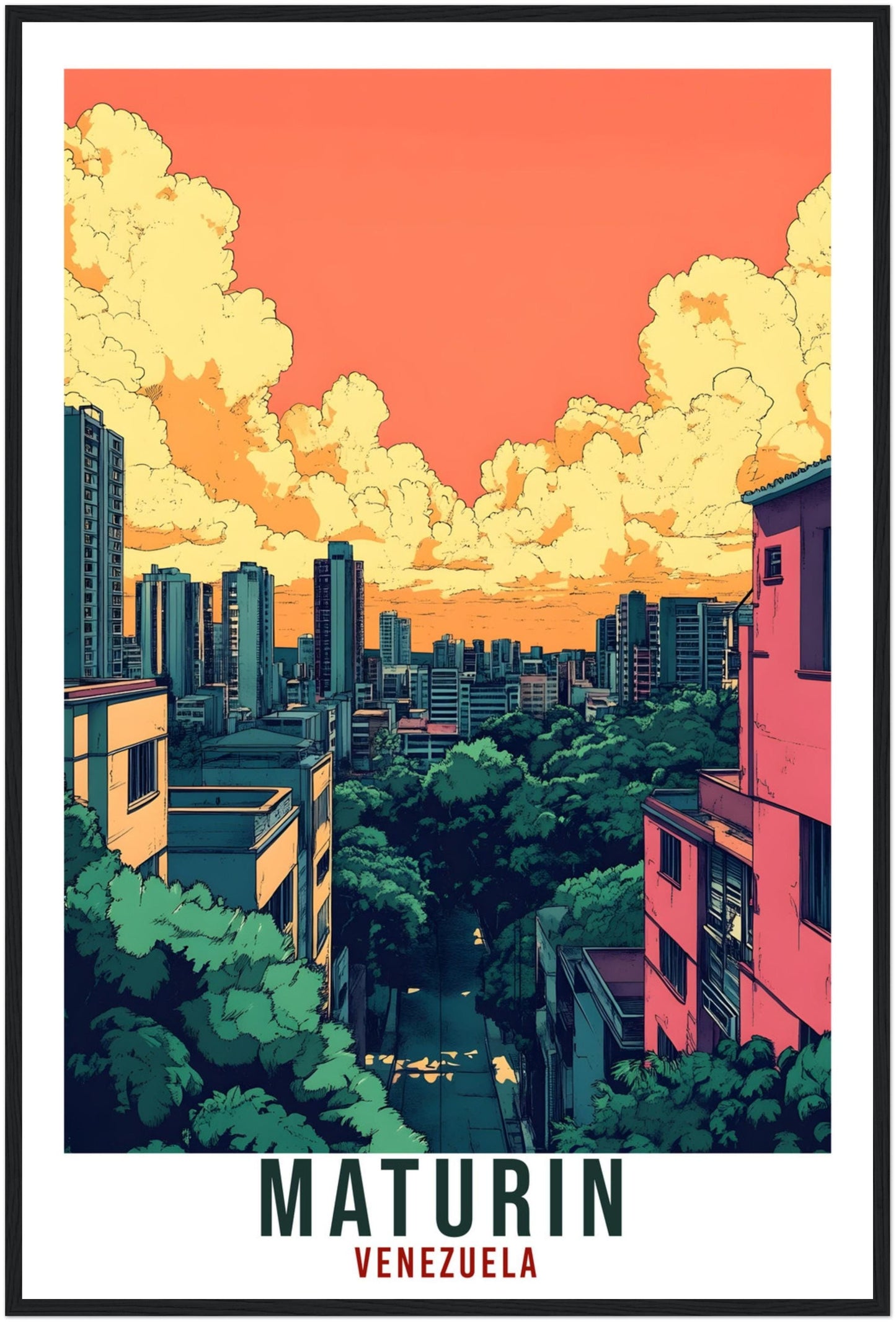 Maturin Travel Print Venezuela Home Decor Maturin Wall Art Gift Wall Hanging Art Lover Maturin Venezuelan Artwork Travel Poster Travel Art
