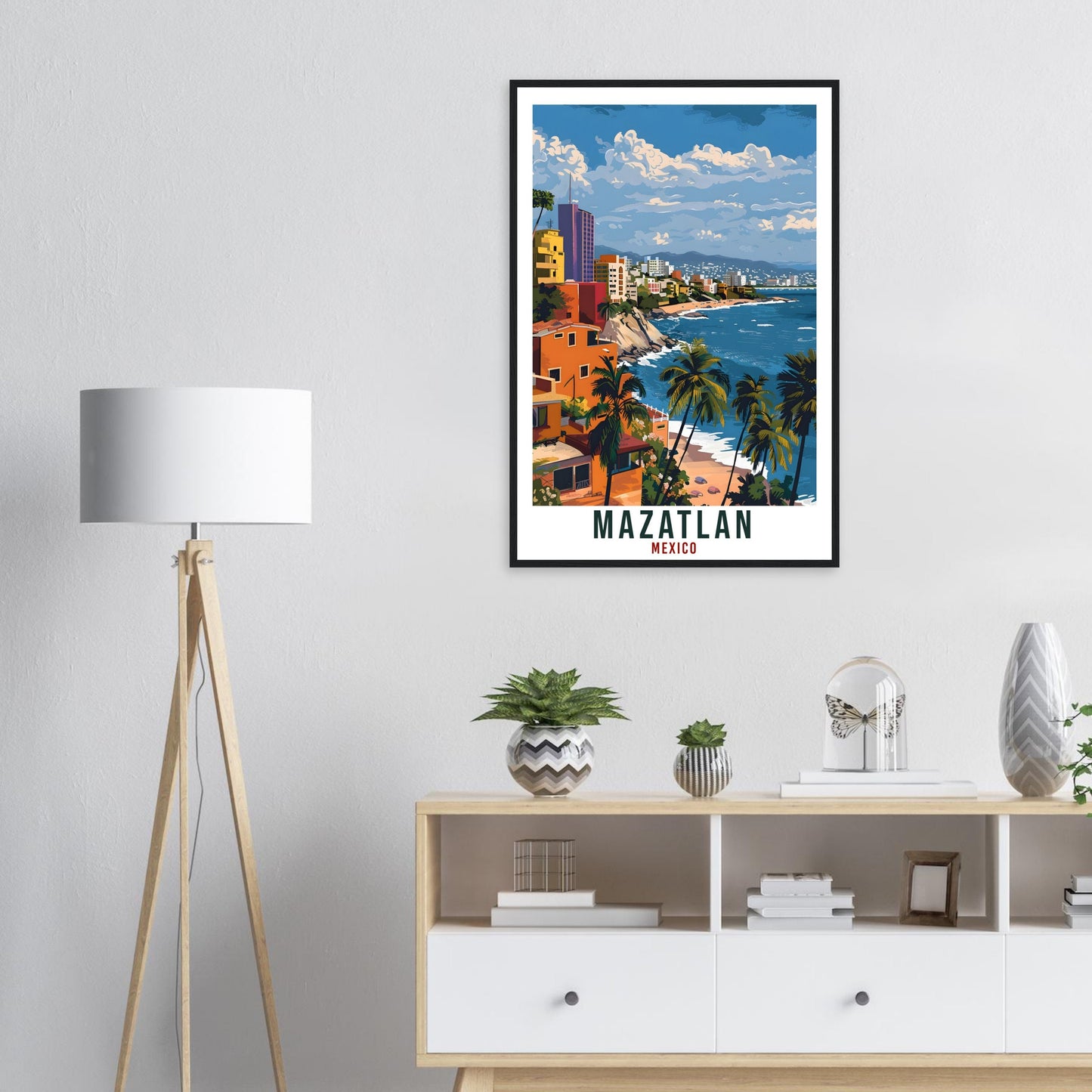 Mazatlan Mexico Travel Print Mexico Wall Art Wall Hanging Home Décor Mazatlan Gift Mexico Landmark Artwork Gift South America Travel Poster