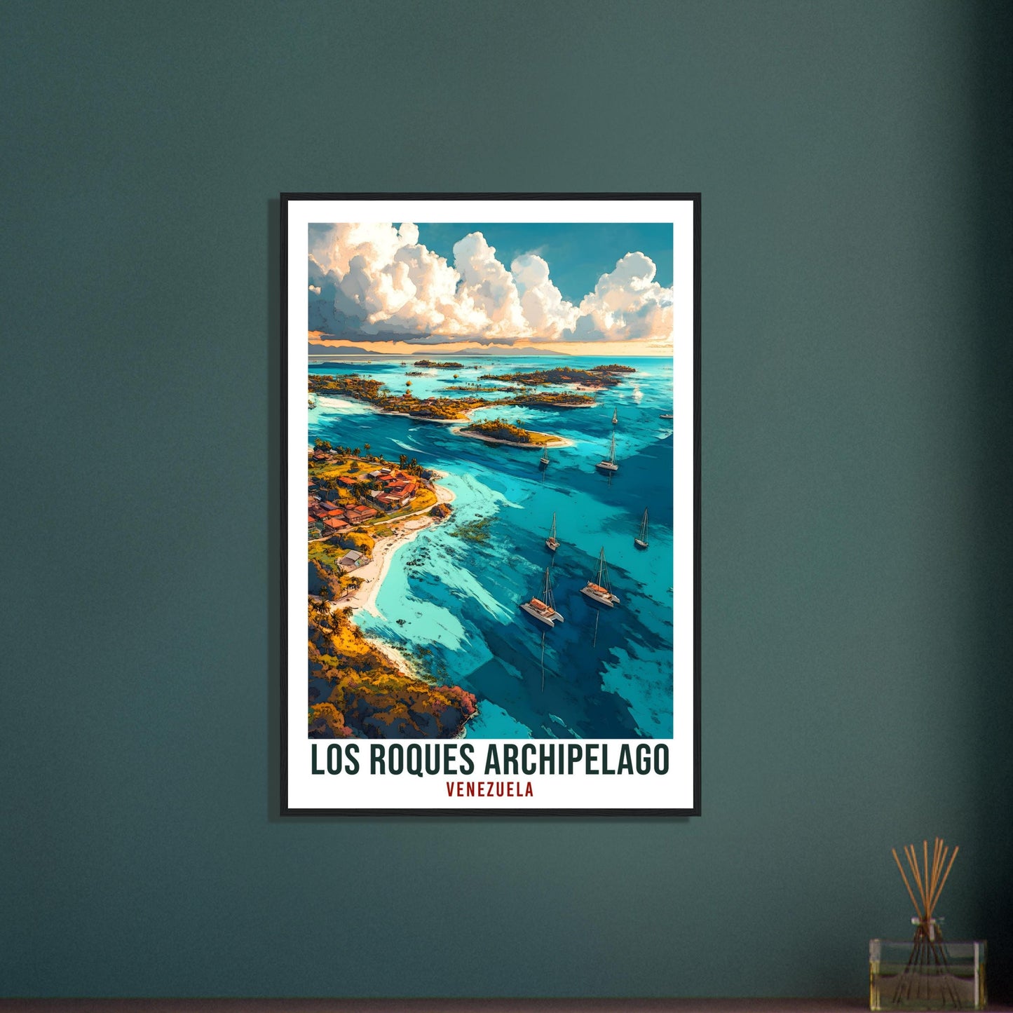 Los Roques Archipelago Travel Print Venezuela Decor Wall Art Wall Hanging Art Lover Los Roques Venezuelan Artwork Travel Poster Travel Art