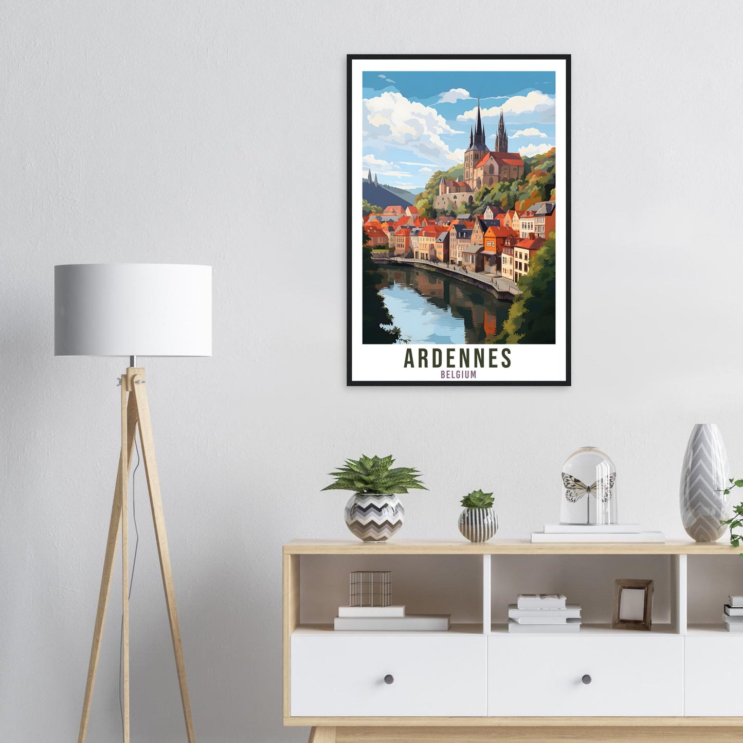 Ardennes Travel Poster Wall Art Ardennes Belgium Home Décor Artwork Wall Hanging Ardennes Art Gifts Ardennes Travel Print Belgian Art Lovers