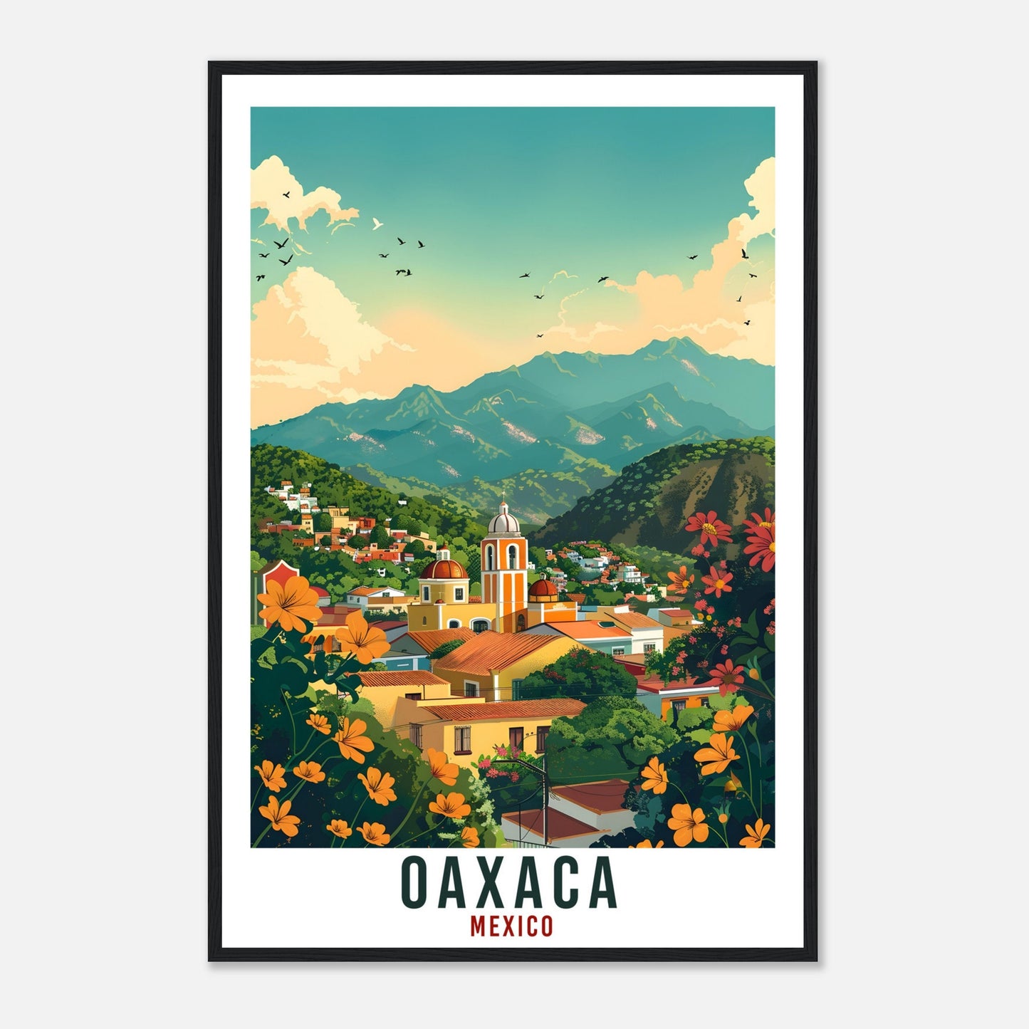 Oaxaca Mexico Travel Print Mexico Wall Art Wall Hanging Home Décor Oaxaca Gift Mexico Landmark Artwork Gift South America Travel Poster