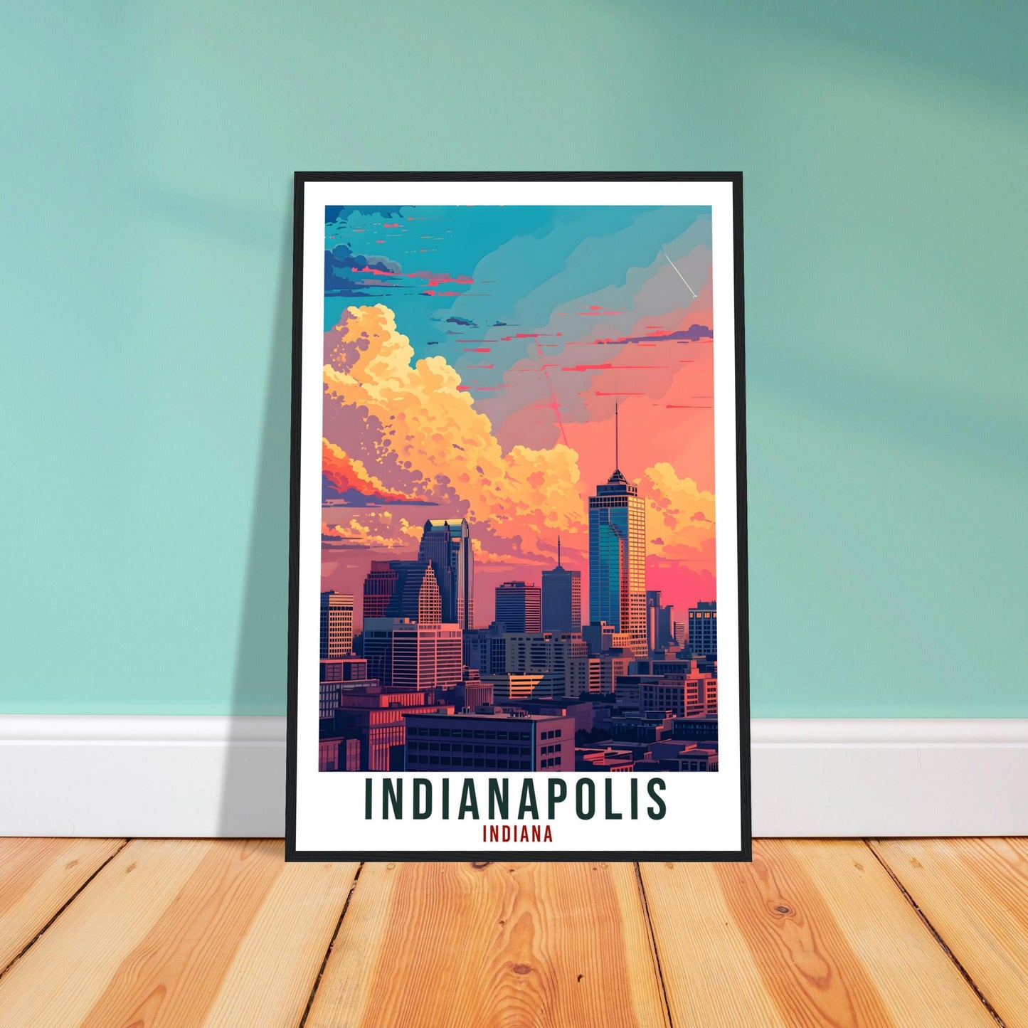 Indianapolis Travel Print Indiana Home Decoration USA City Wall Art Gift Wall Hanging Art Lover Indiana Artwork Indianapolis Travel Poster