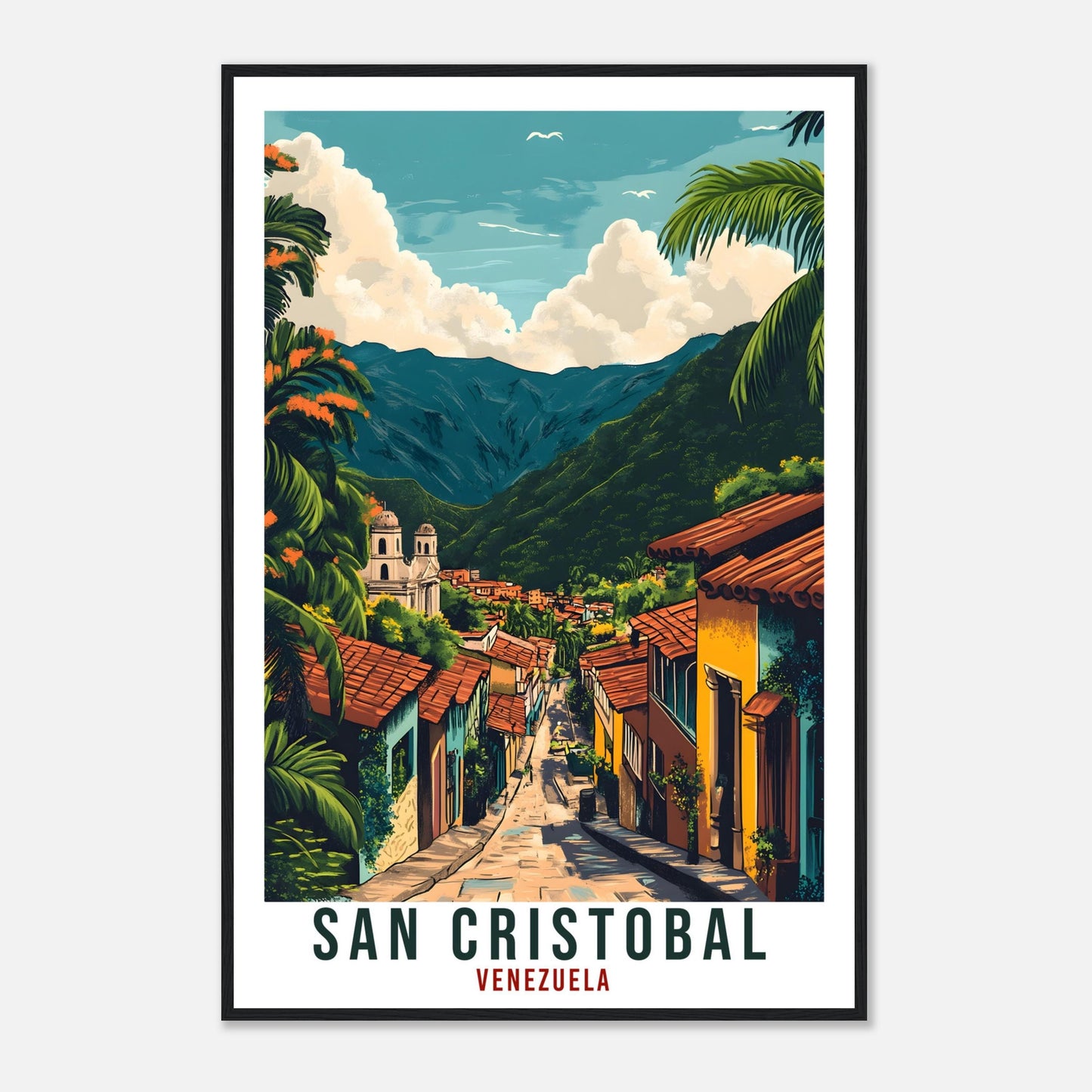 San Cristobal Travel Print Venezuela Home Decor San Cristobal Wall Art Wall Hanging Art Lover San Cristobal Venezuelan Artwork Travel Poster