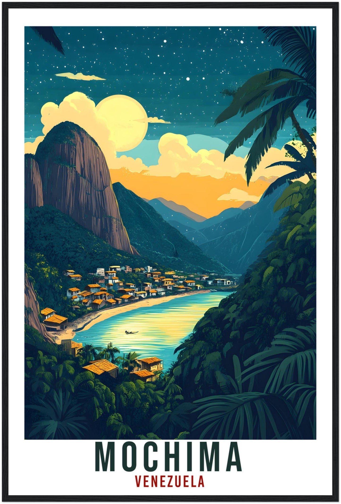 Mochima Travel Print Venezuela Home Decor Mochima Wall Art Gift Wall Hanging Art Lover Mochima Venezuelan Artwork Travel Poster Travel Gift