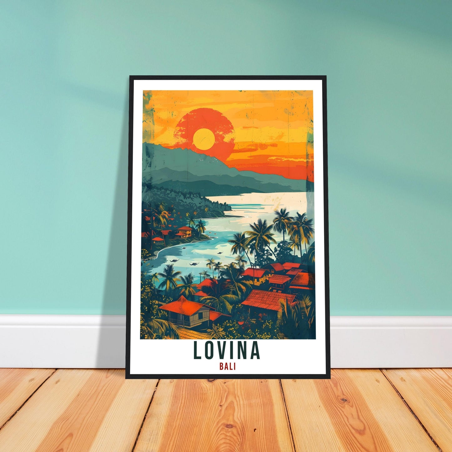 Lovina Bali Travel Print Bali Wall Art Wall Hanging Home Décor Lovina Gift Landmark Artwork Travel Art Indonesia Lovina Travel Poster