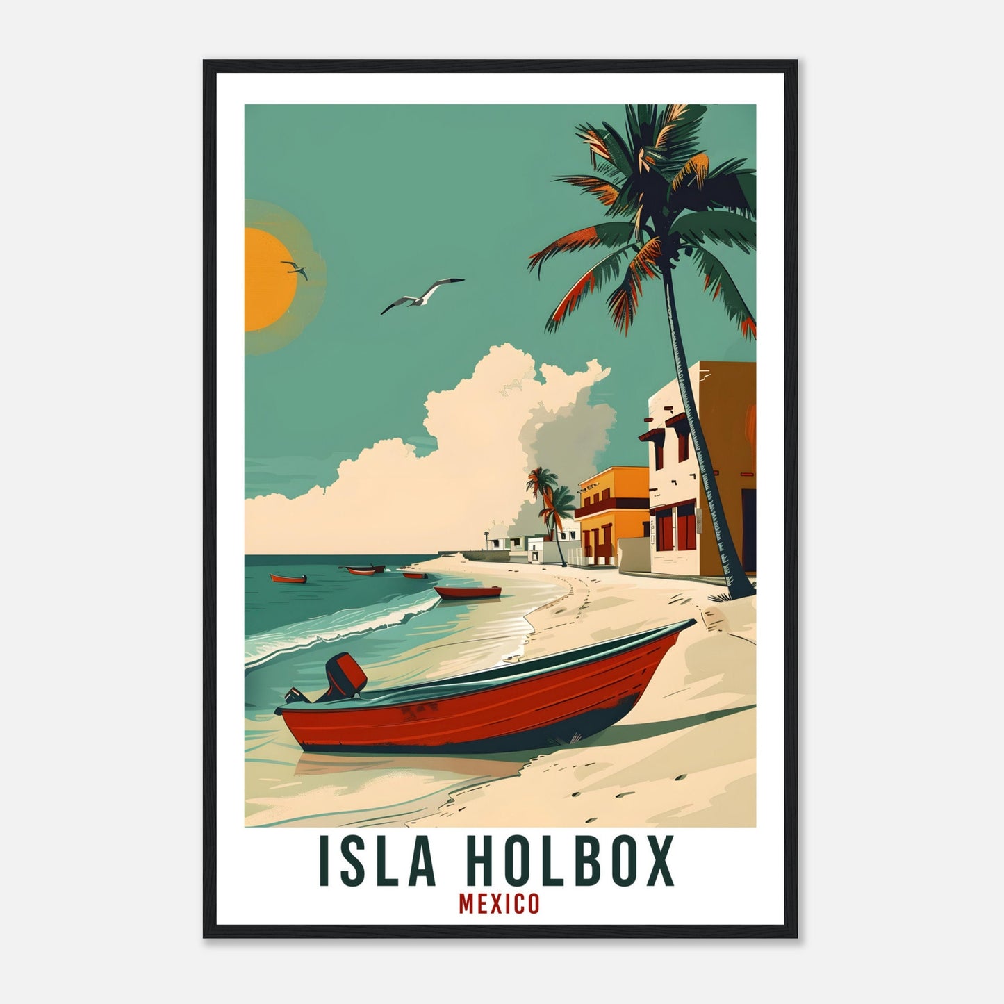 Isla Holbox Mexico Travel Print Mexico Wall Art Wall Hanging Home Décor Isla Holbox Gift Mexico Landmark Artwork South America Travel Poster