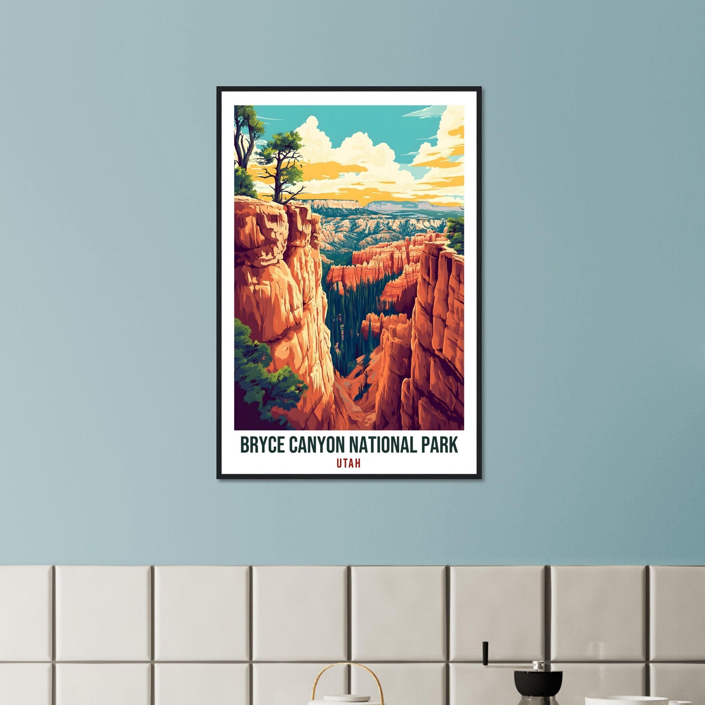 Bryce Canyon National Park Utah USA Travel Print Wall Art Wall Hanging Home Décor Bryce Canyon Gift Travel Art US Utah Artwork Travel Poster