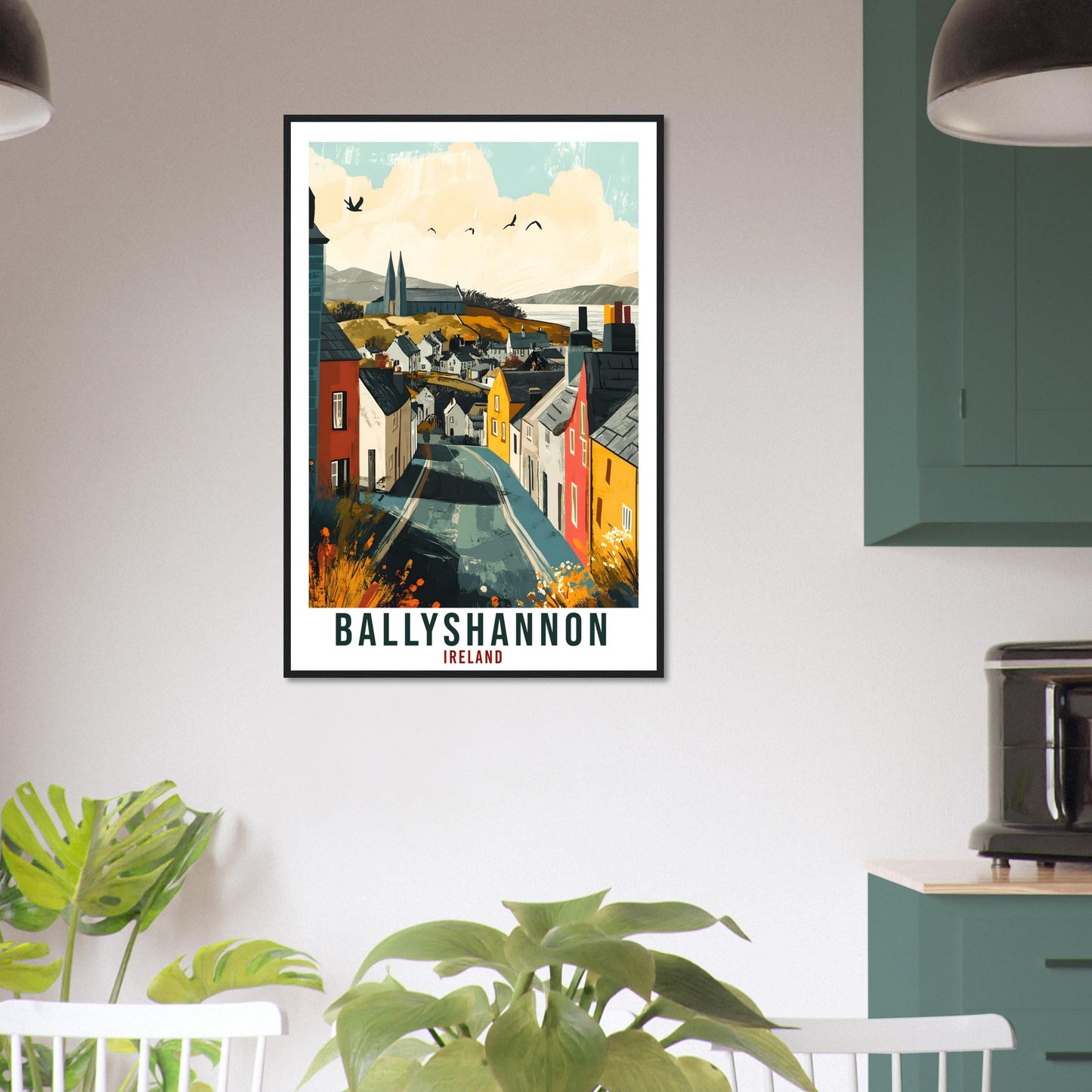 Ballyshannon Travel Print Ireland Home PLACE Wall Art Gift Wall Hanging Art Lover Ballyshannon Irish Artwork Travel Poster Ireland Travel